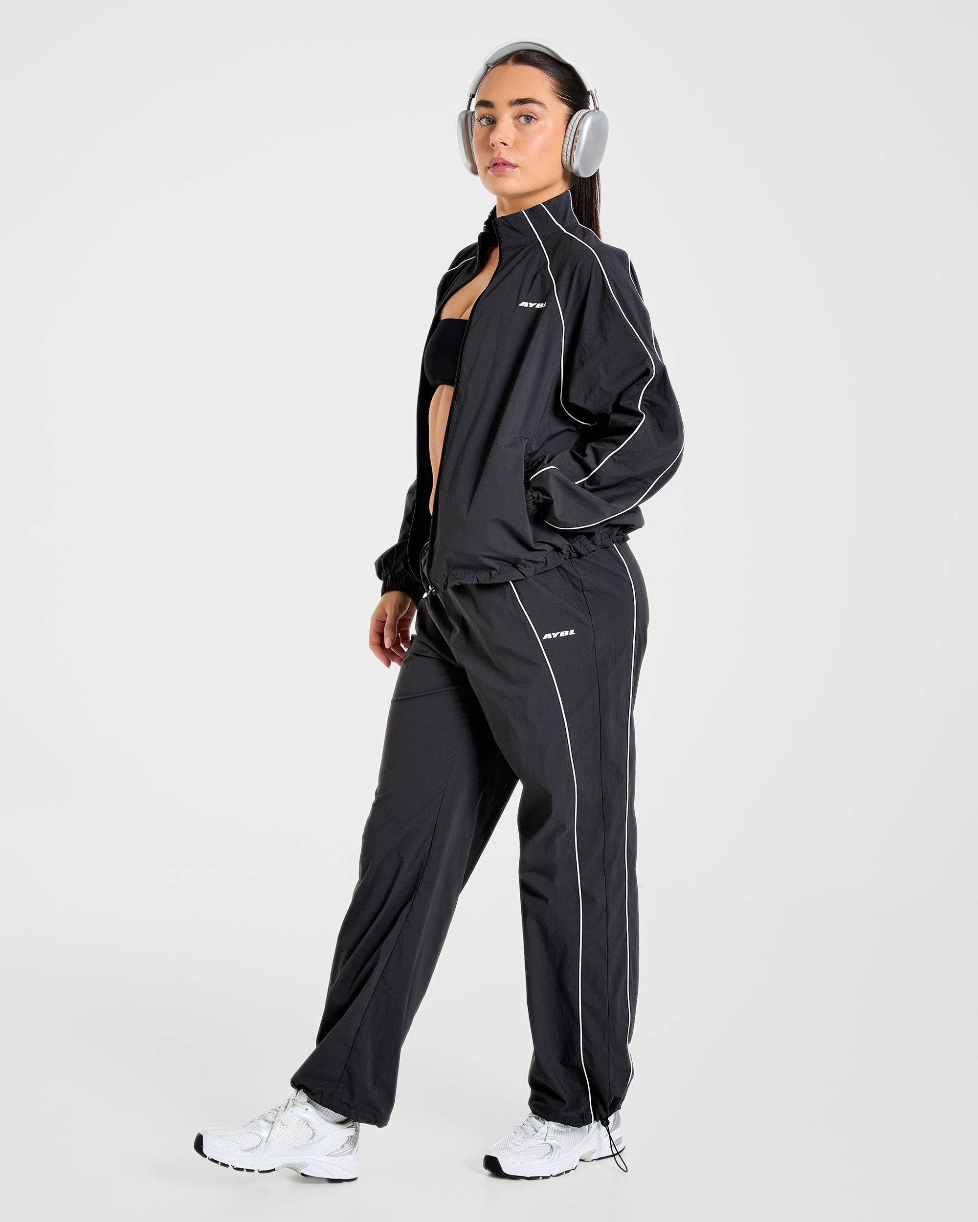 Retro Track Joggers - Zwart