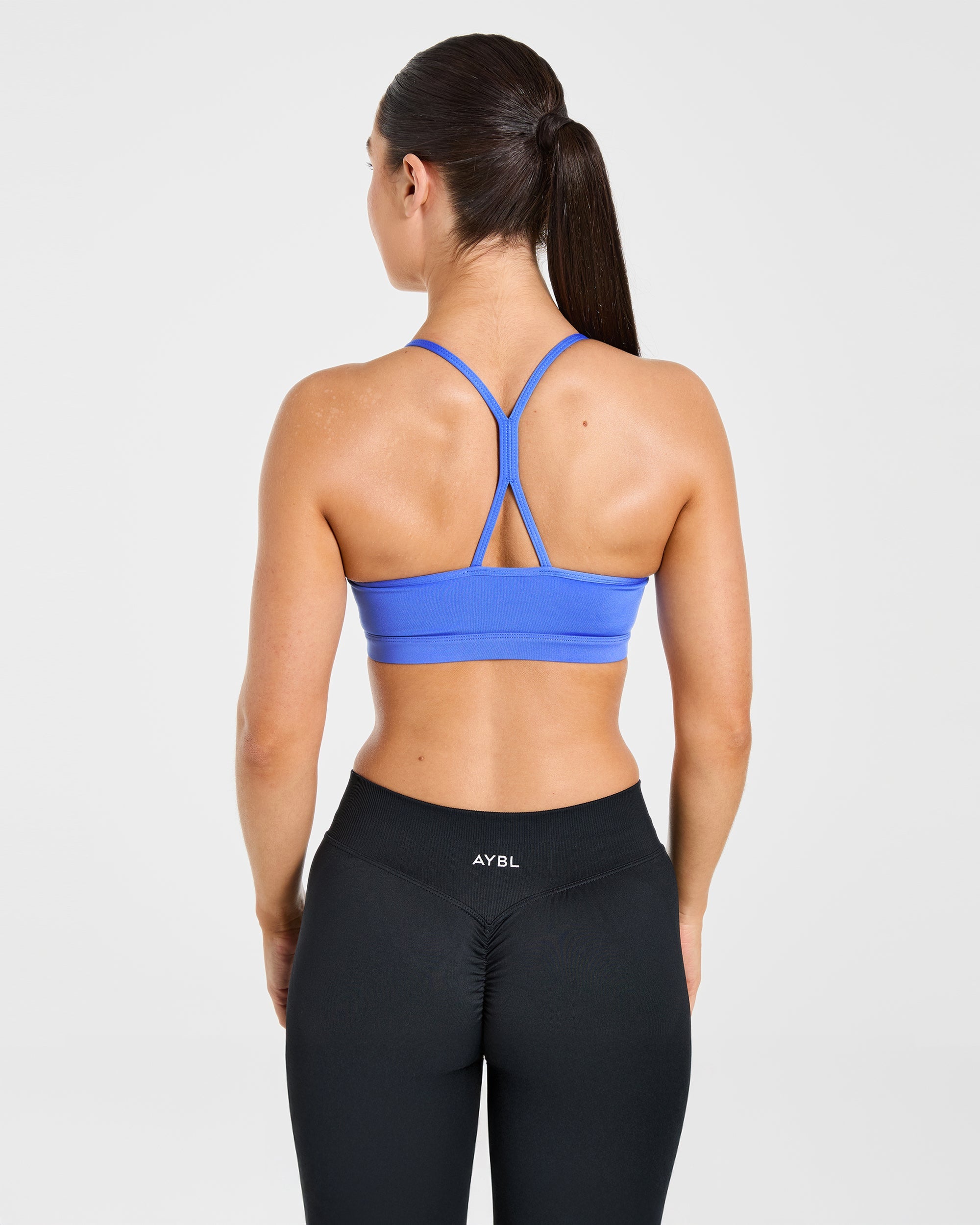 Essential Ruched Sports Bra - Cornflower Paars