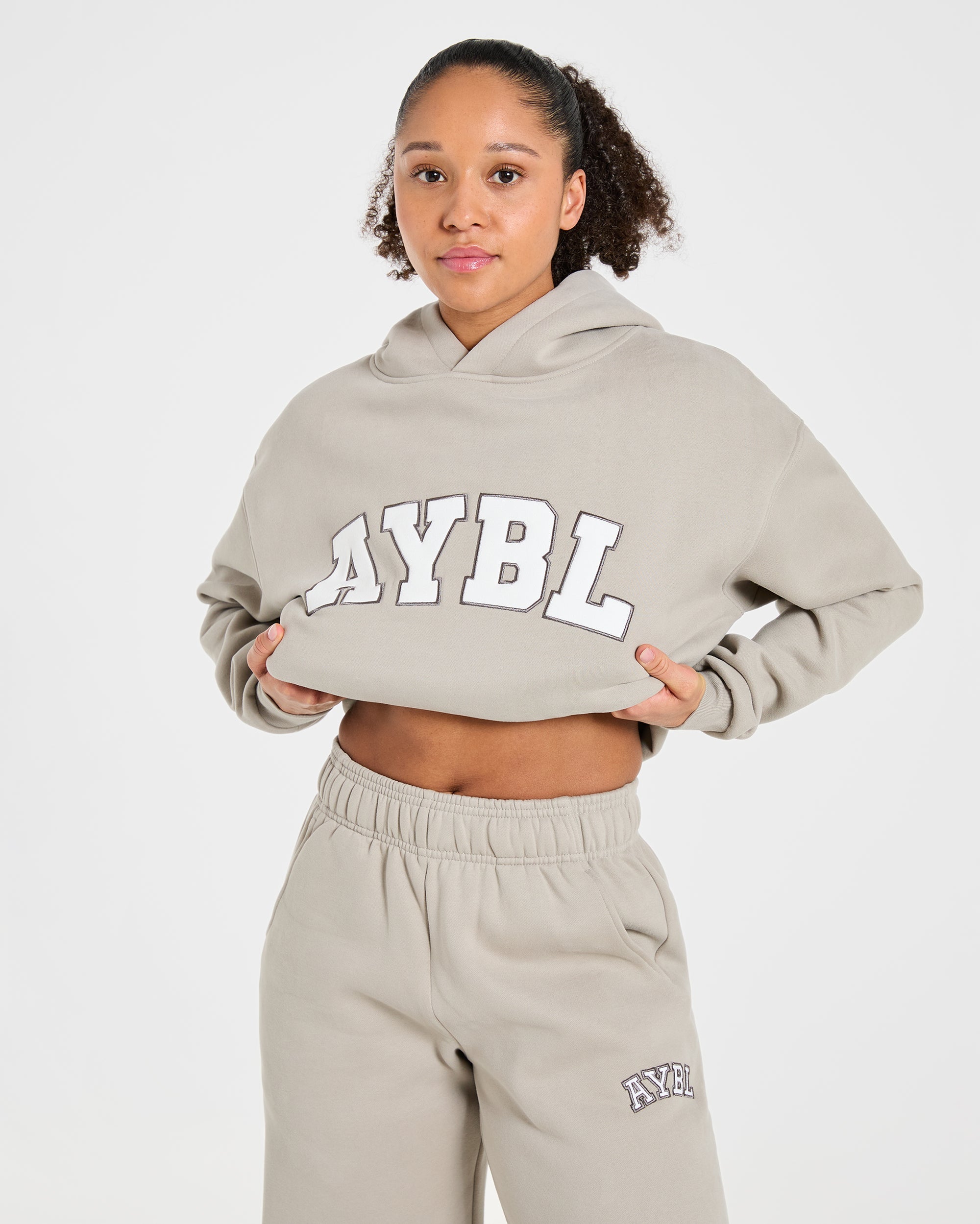 Varsity 2.0 Oversized Hoodie - Taupe