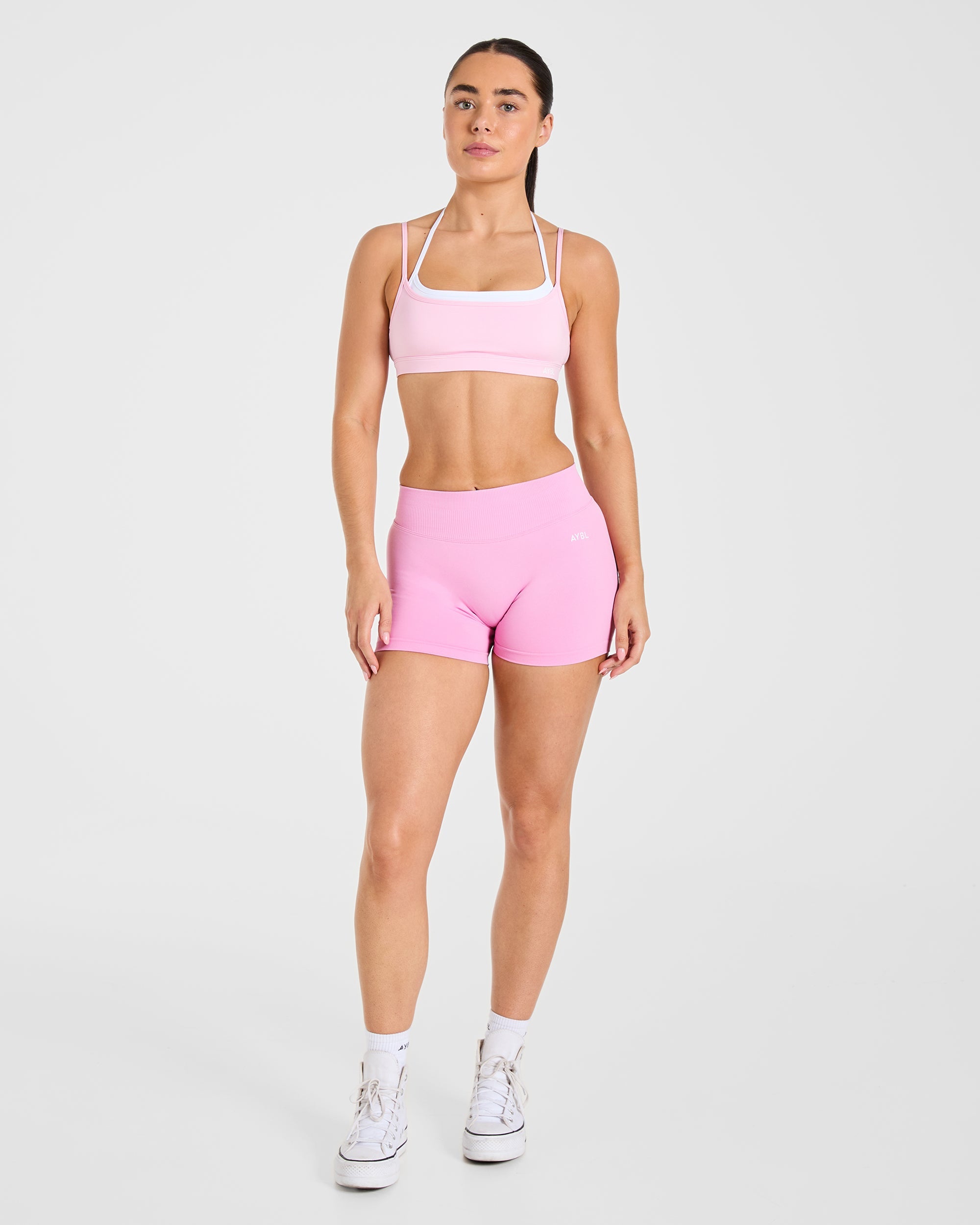 Essential Double Layer Sports Bra - Roze