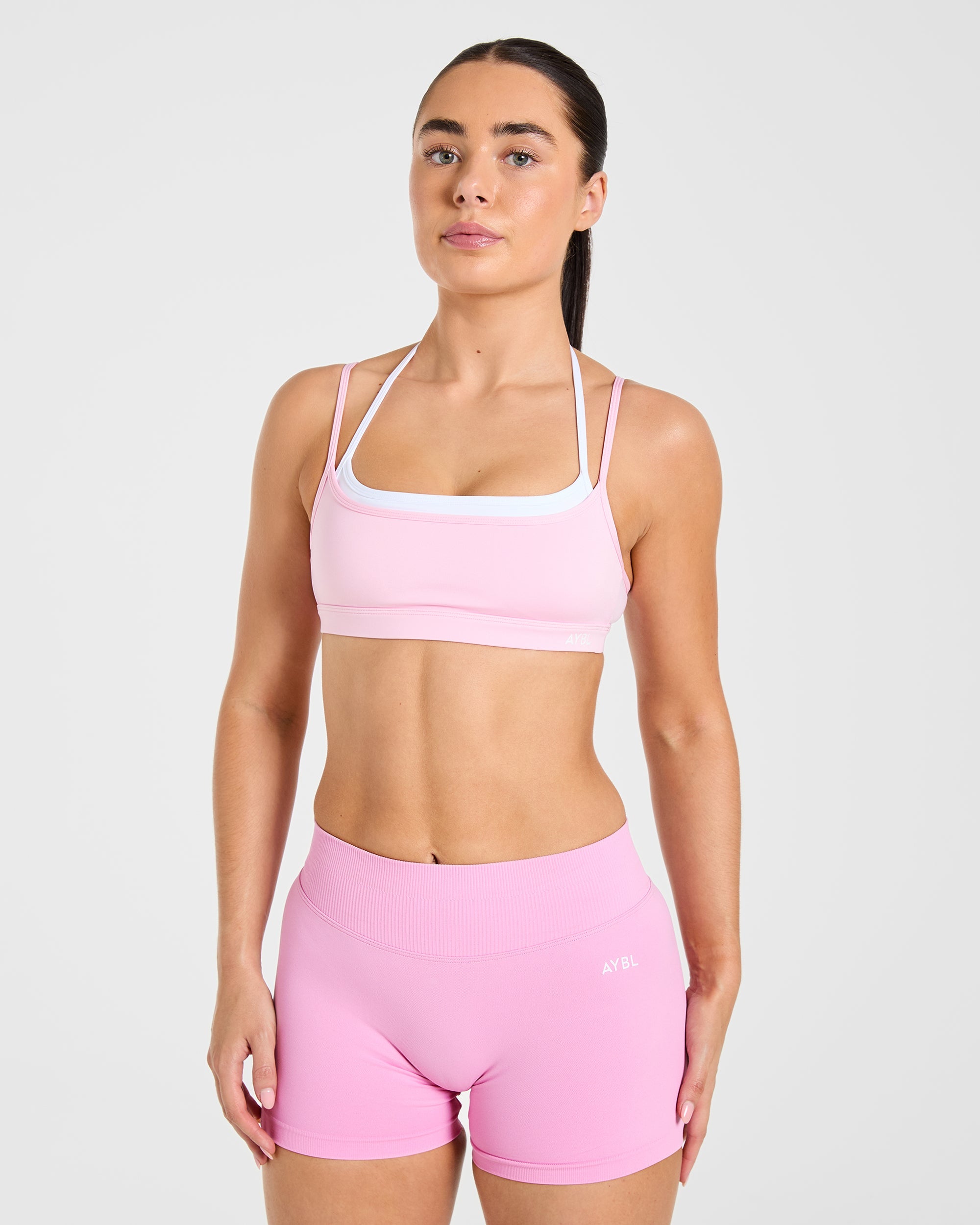 Essential Double Layer Sports Bra - Roze