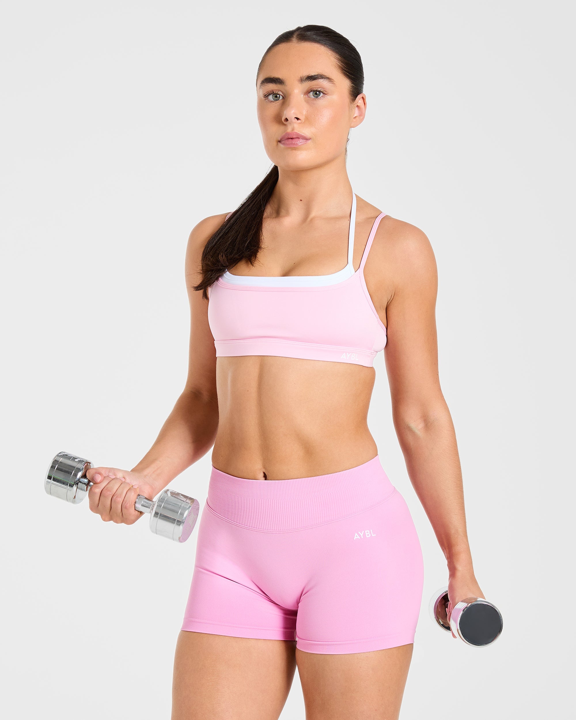 Essential Double Layer Sports Bra - Roze
