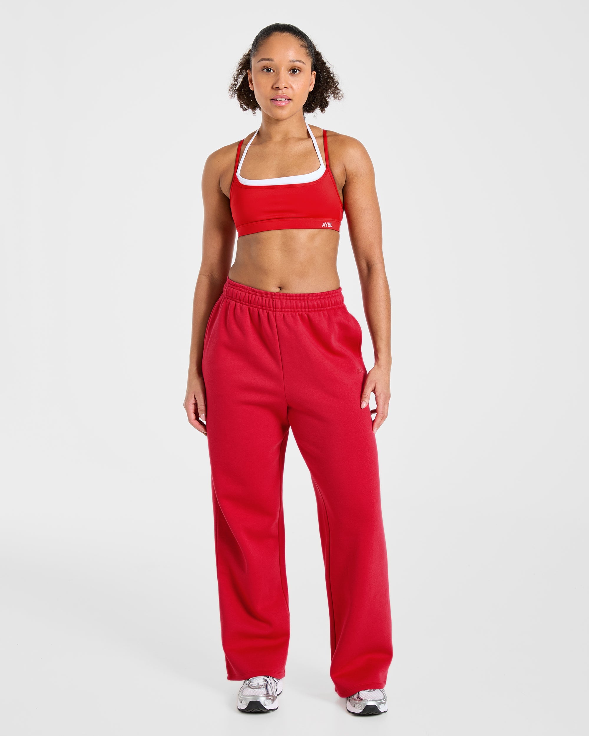 Lifestyle Oversized Straight Leg Joggers - Rood