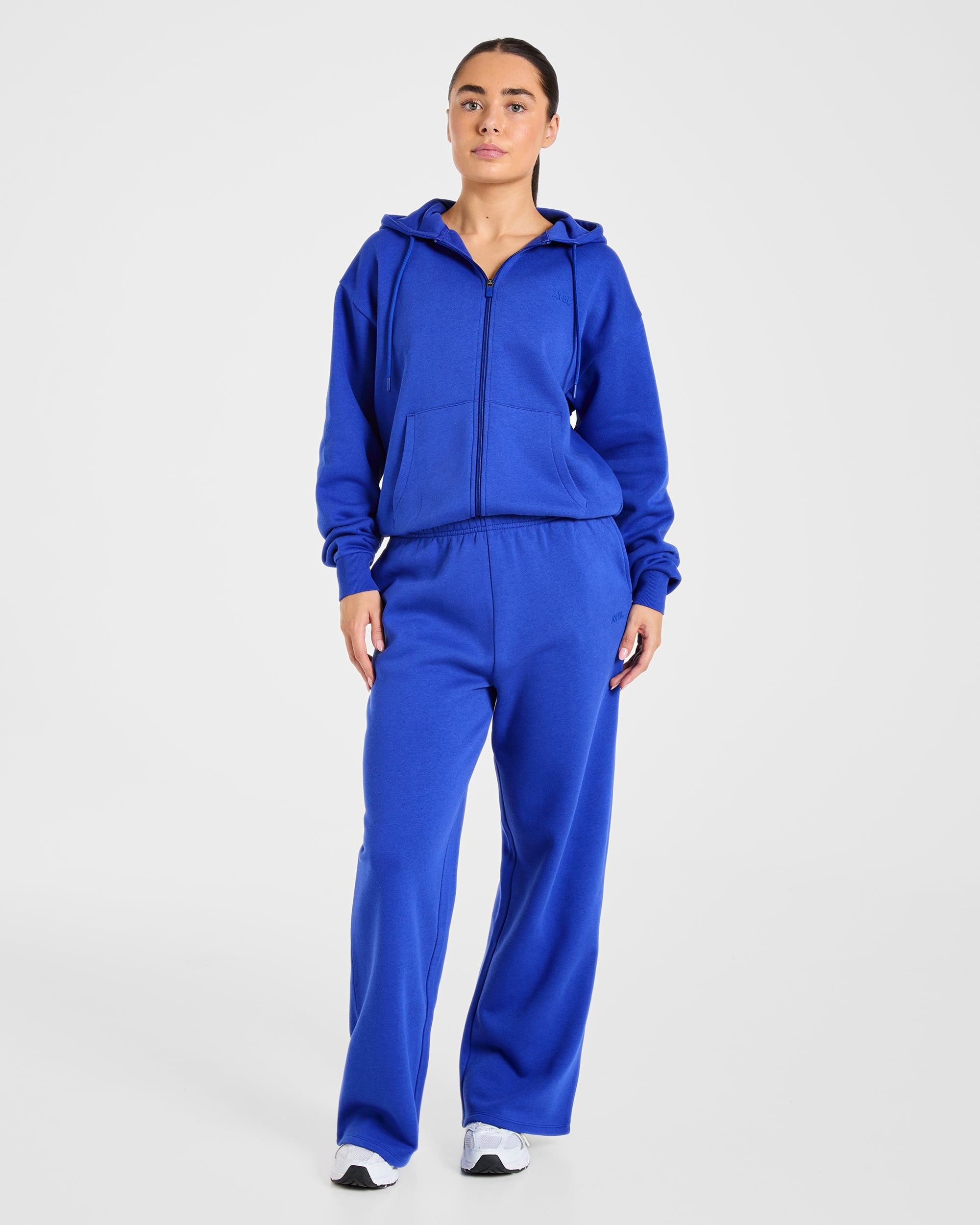 Lifestyle Oversized Zip Up Hoodie - Cobalt