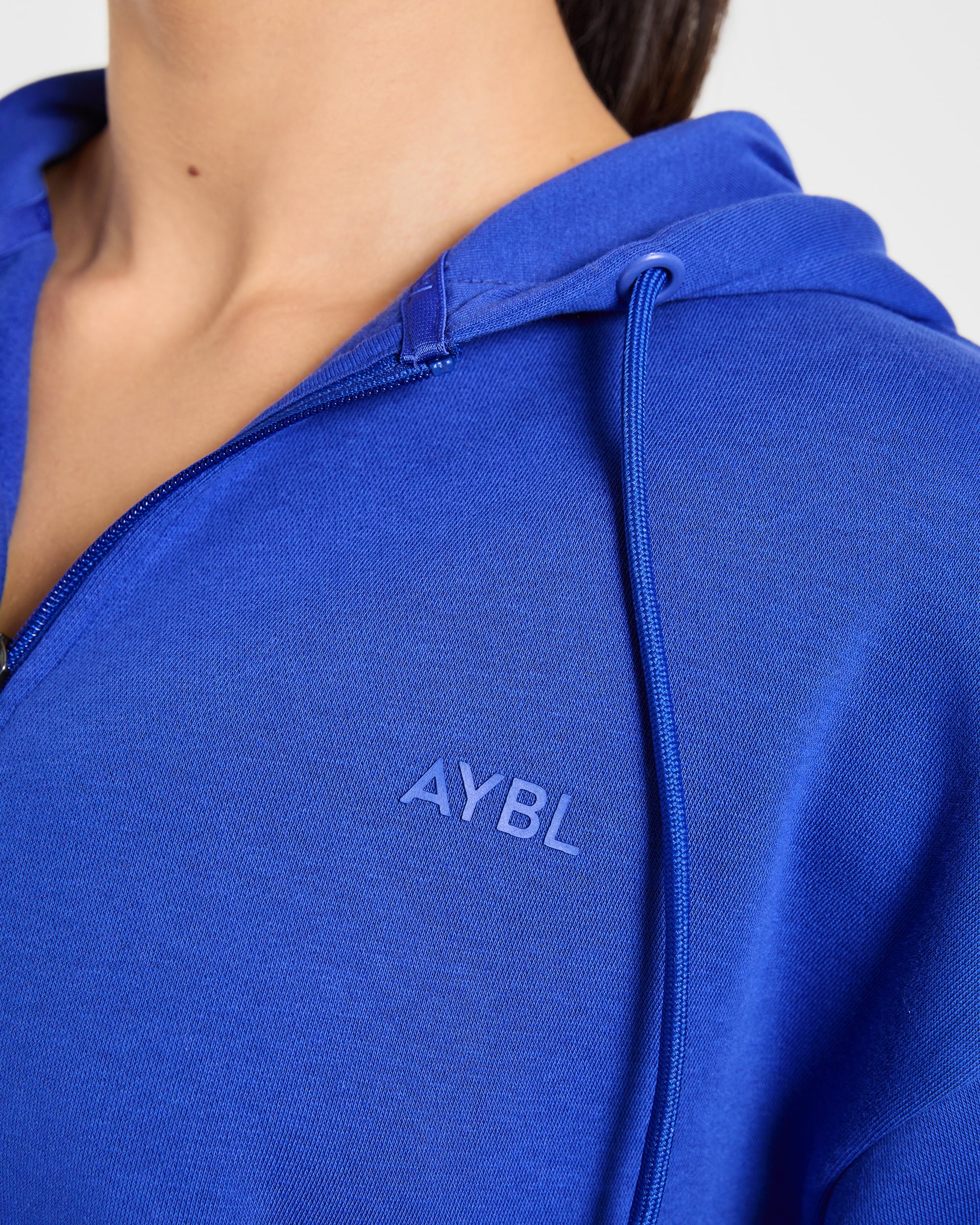 Lifestyle Oversized Zip Up Hoodie - Cobalt