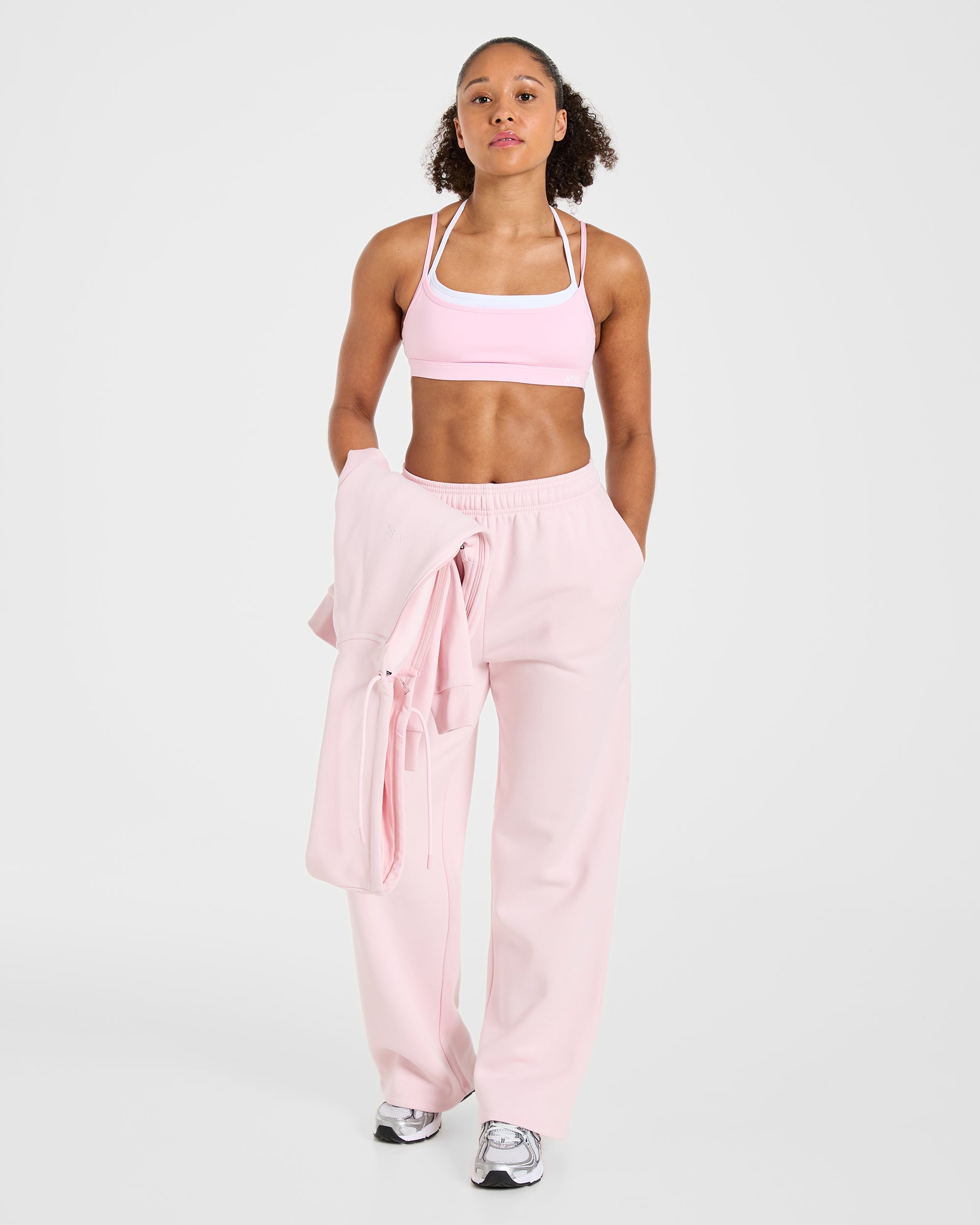 Lifestyle Oversized Straight Leg Joggers - Pastel Roze