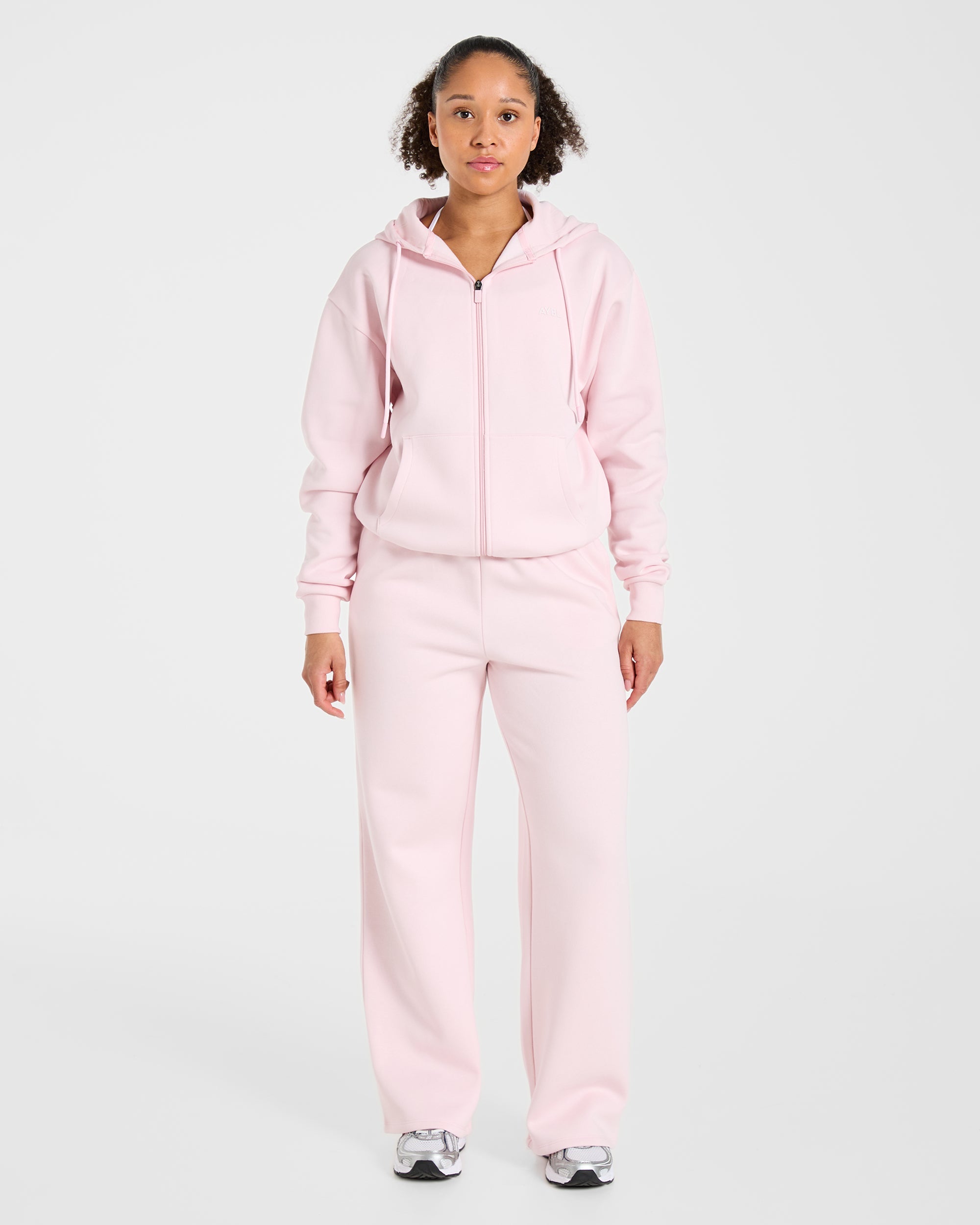 Lifestyle Oversized Straight Leg Joggers - Pastel Roze
