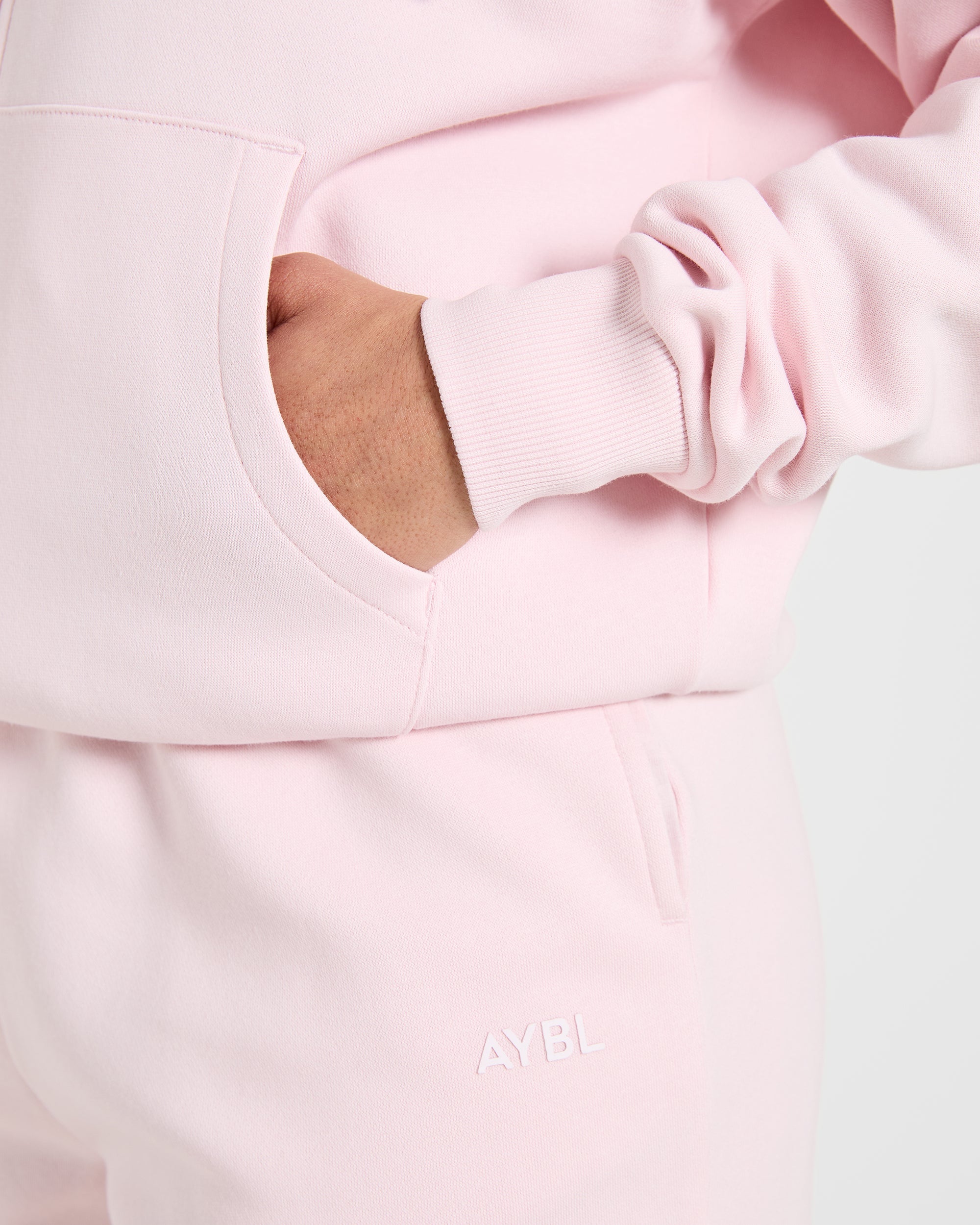 Lifestyle Oversized Zip Up Hoodie - Pastel Roze