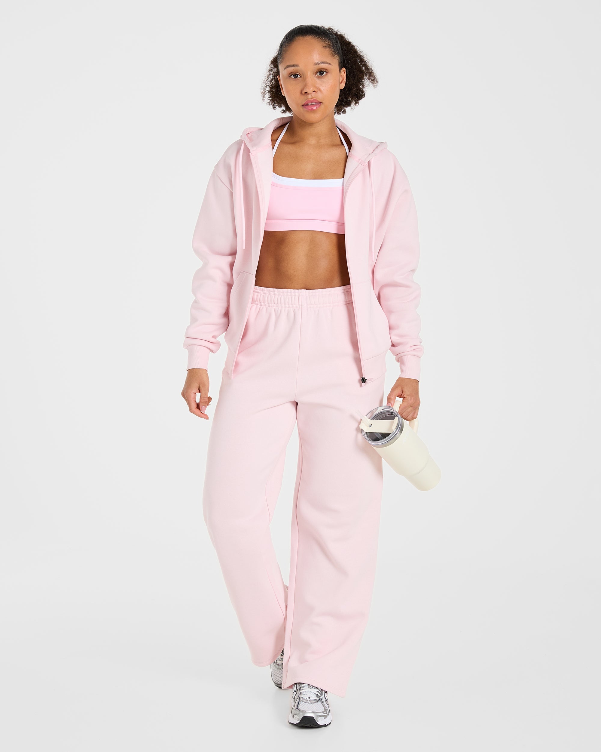 Lifestyle Oversized Straight Leg Joggers - Pastel Roze