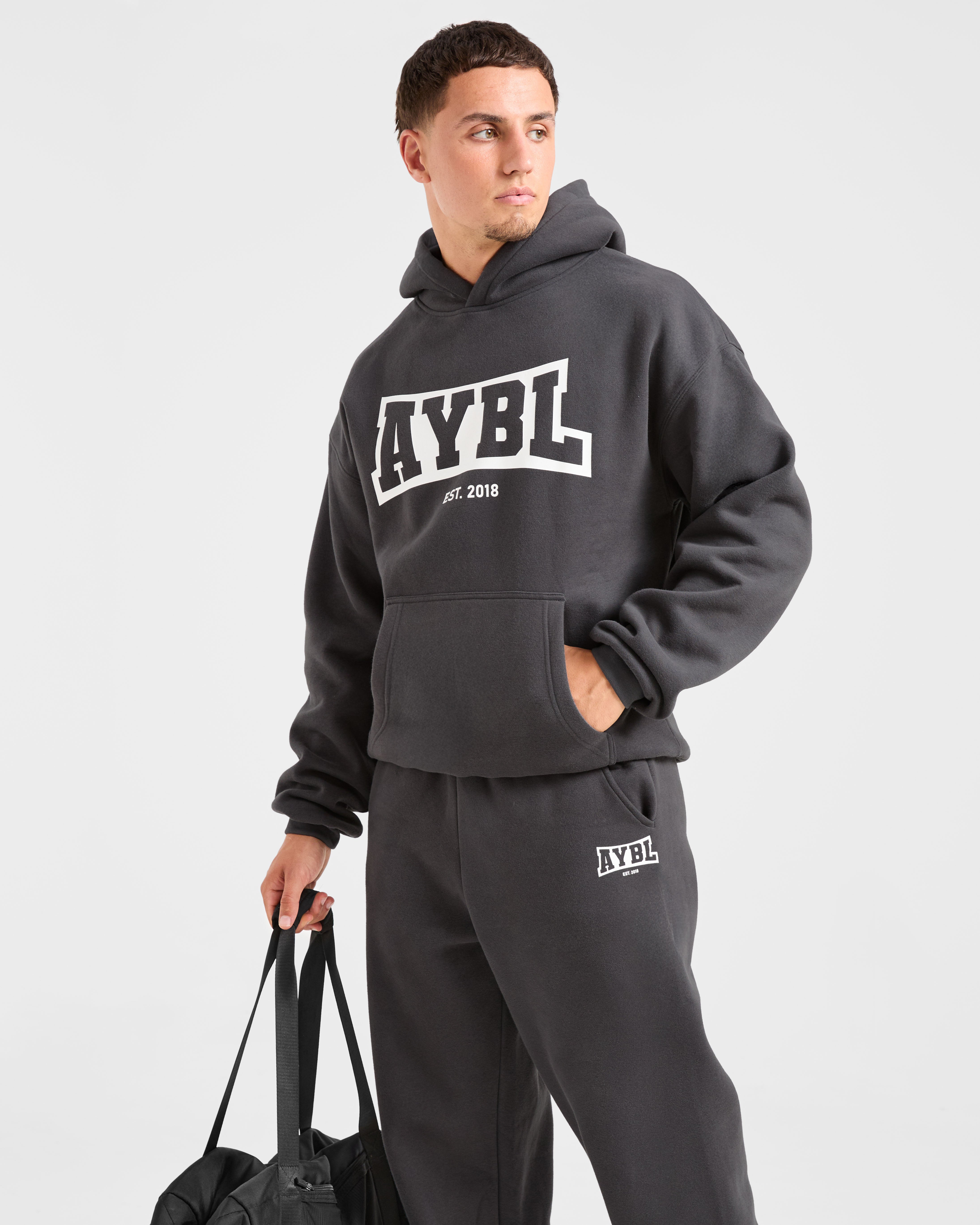 Academy Oversized Hoodie - Charcoal
