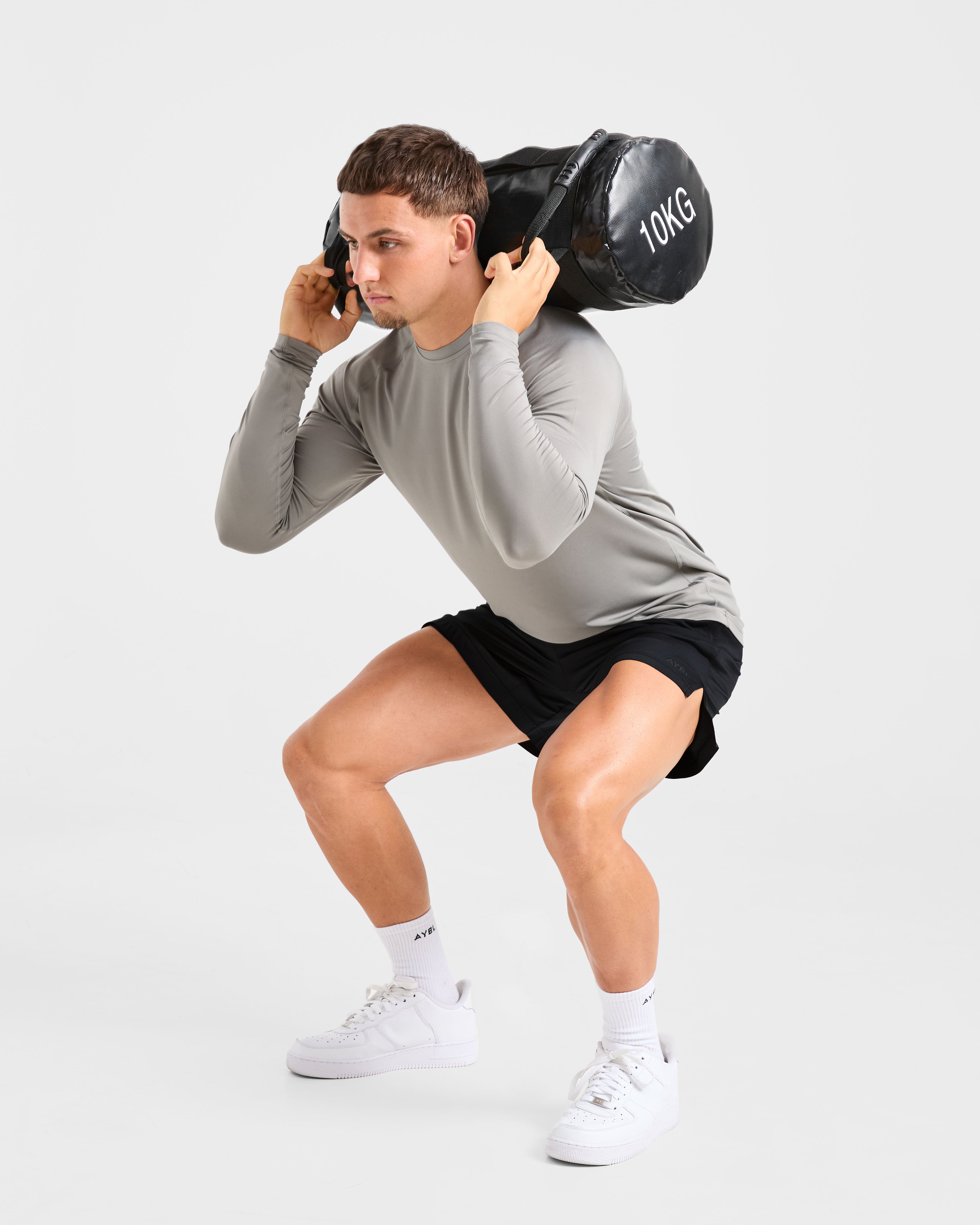 Essential Long Sleeve T Shirt - Olive Smoke