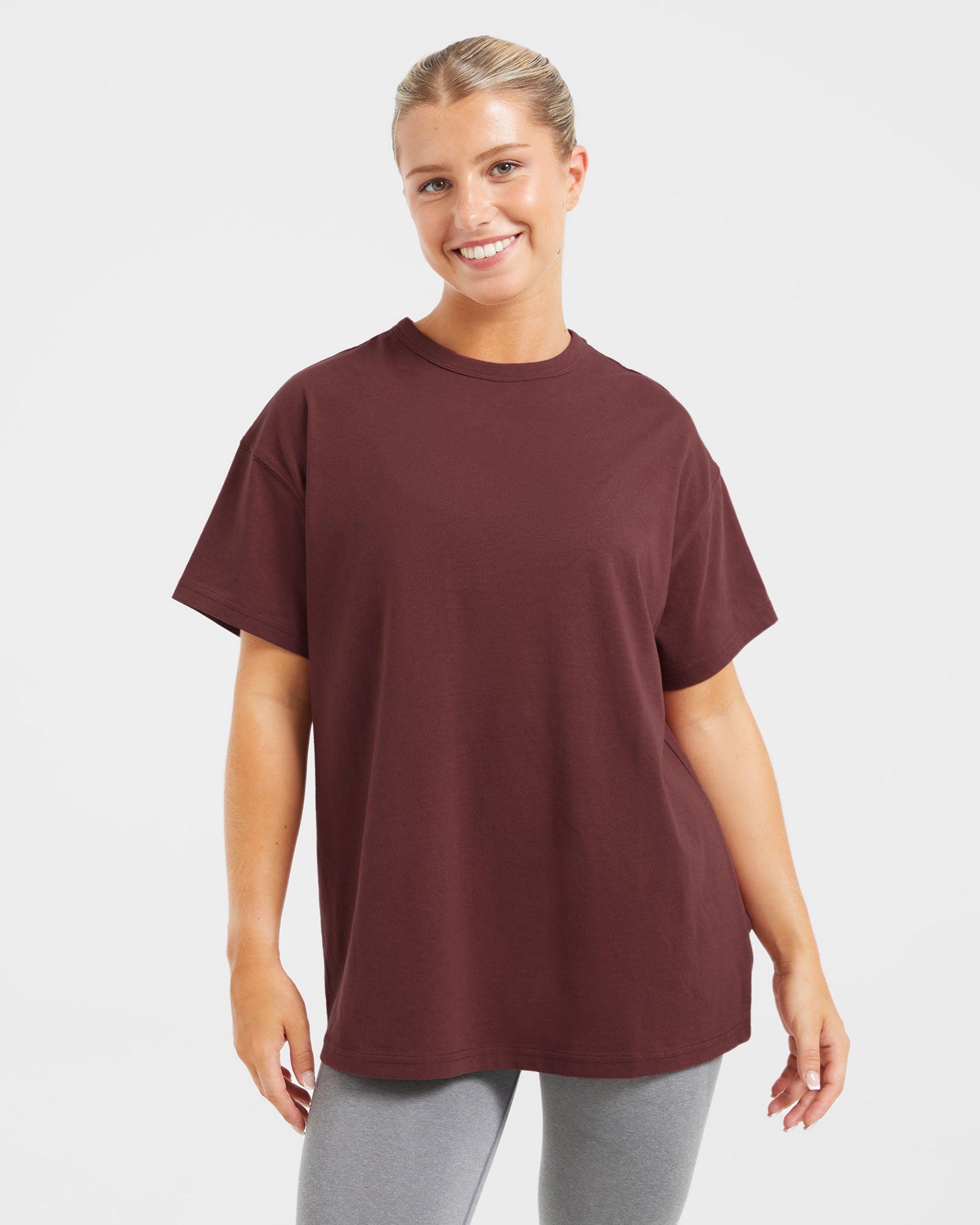 AYBL Athletics Oversized T Shirt - Burgundy