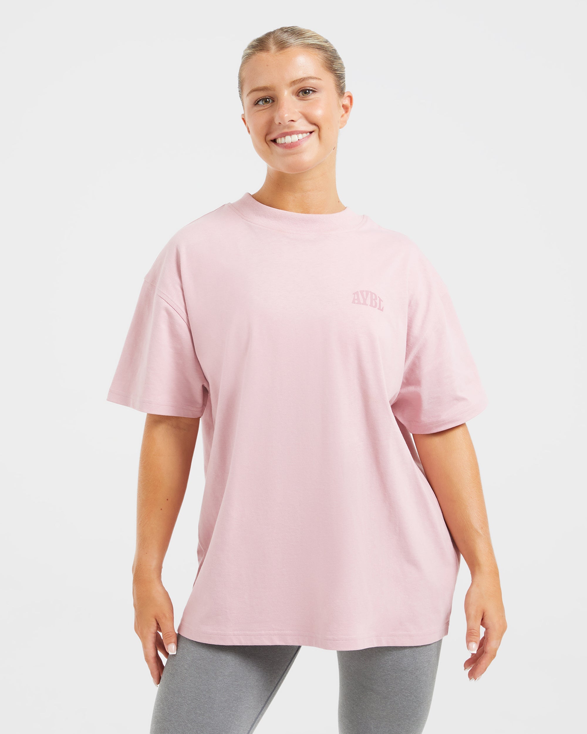 Mind Over Matter Oversized T Shirt - Roze