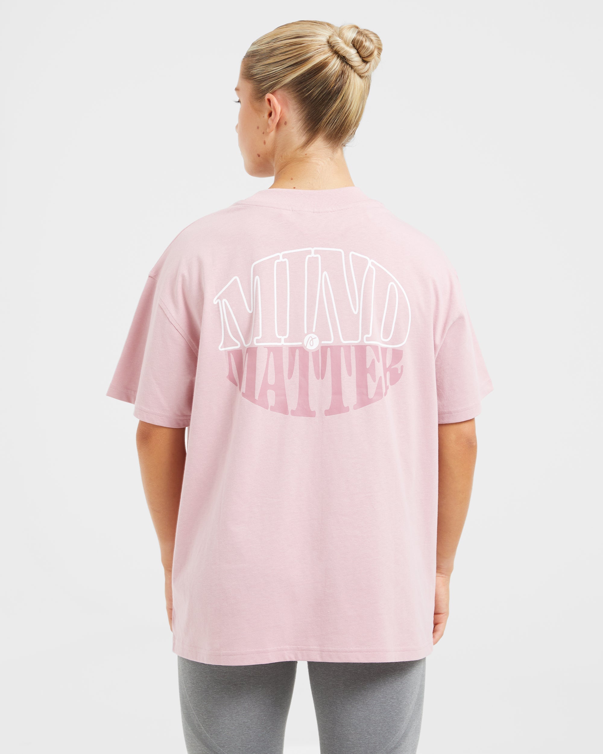 Mind Over Matter Oversized T Shirt - Roze