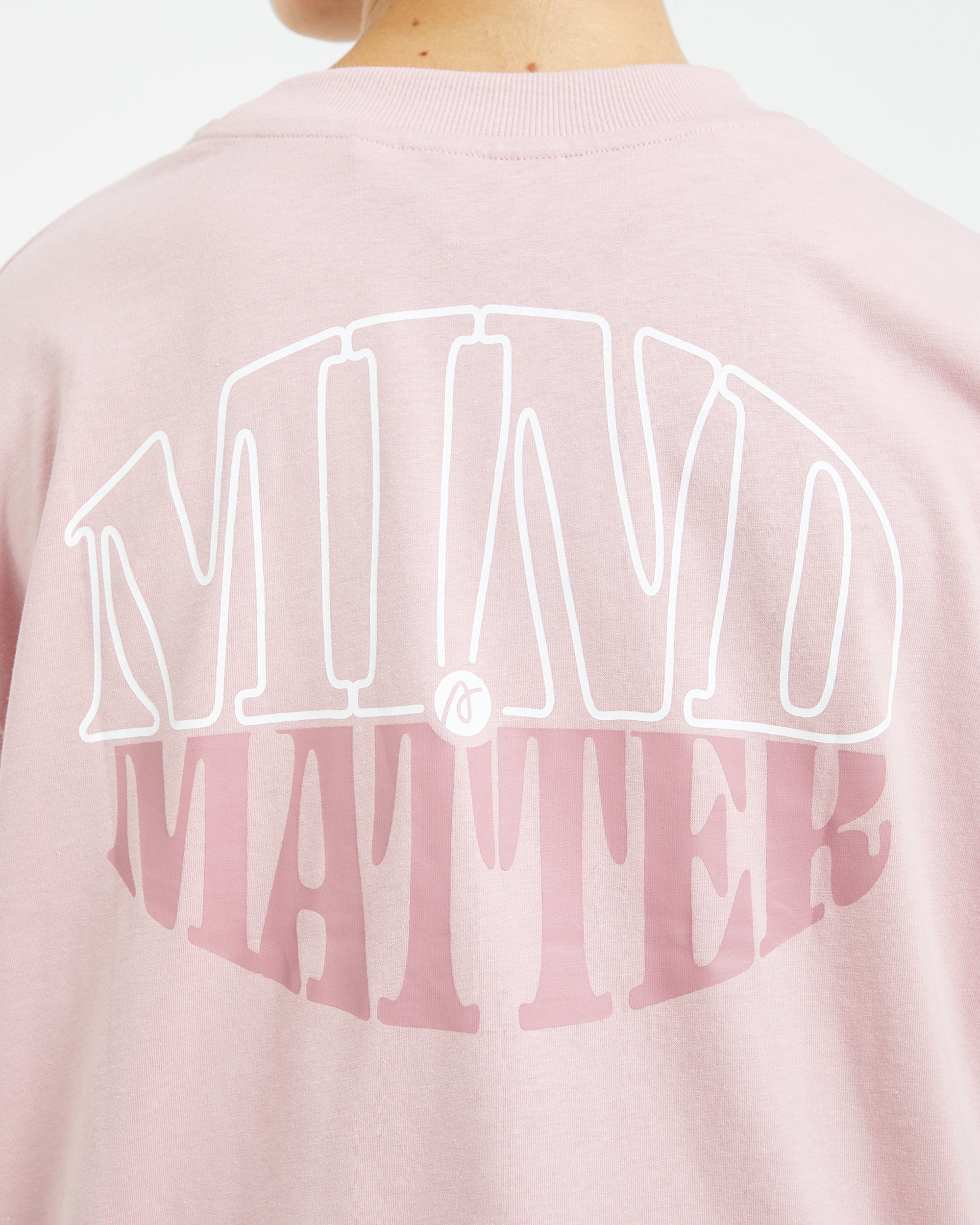 Mind Over Matter Oversized T Shirt - Roze