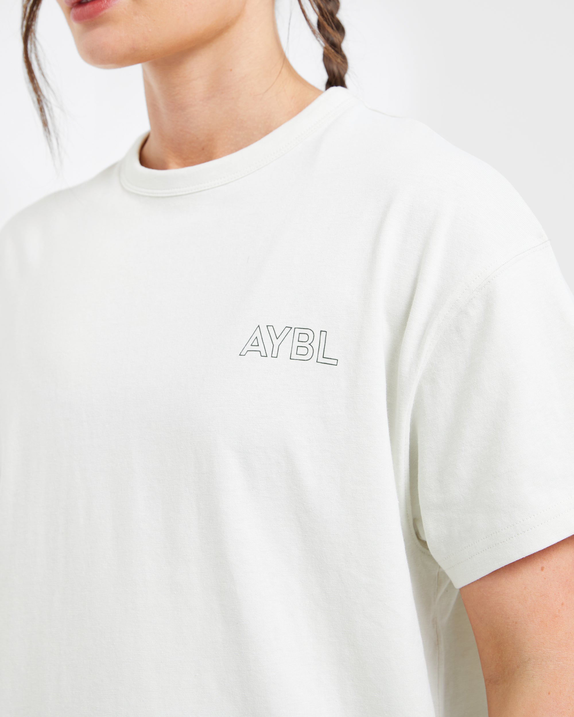 AYBL Athletics Oversized T Shirt - Off Wit/Groen