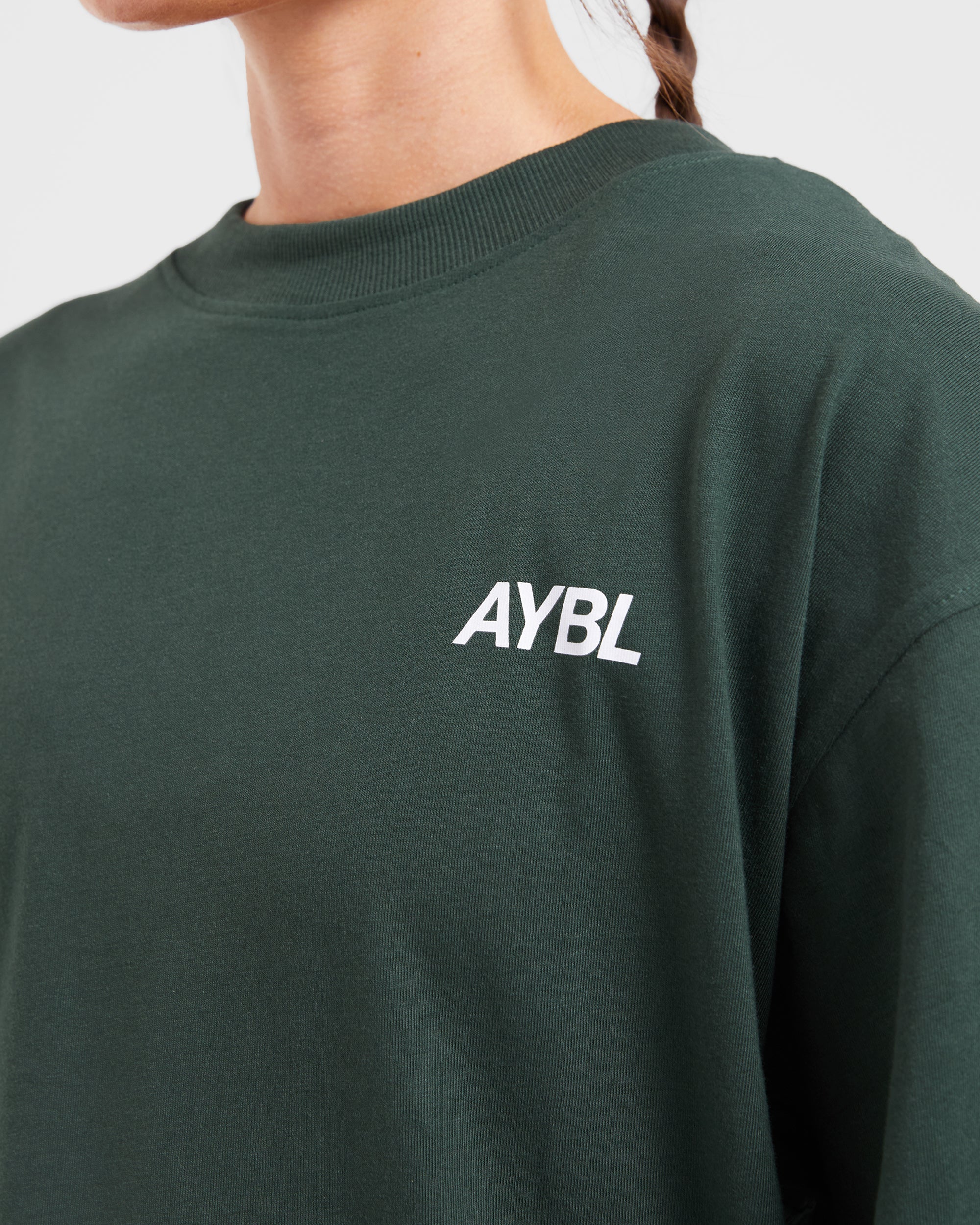 AYBL Sports Club Oversized T Shirt - Forest Groen