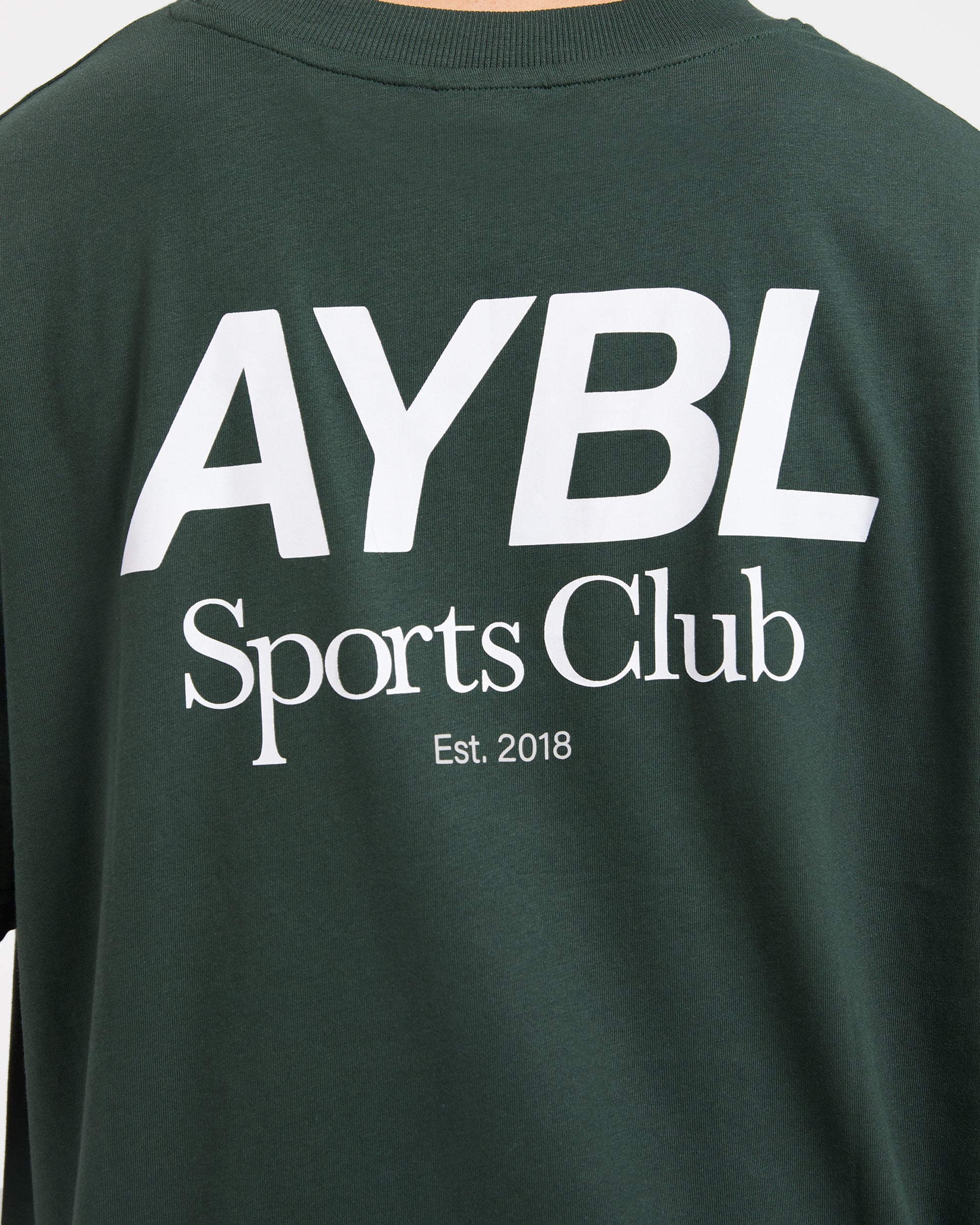 AYBL Sports Club Oversized T Shirt - Forest Groen