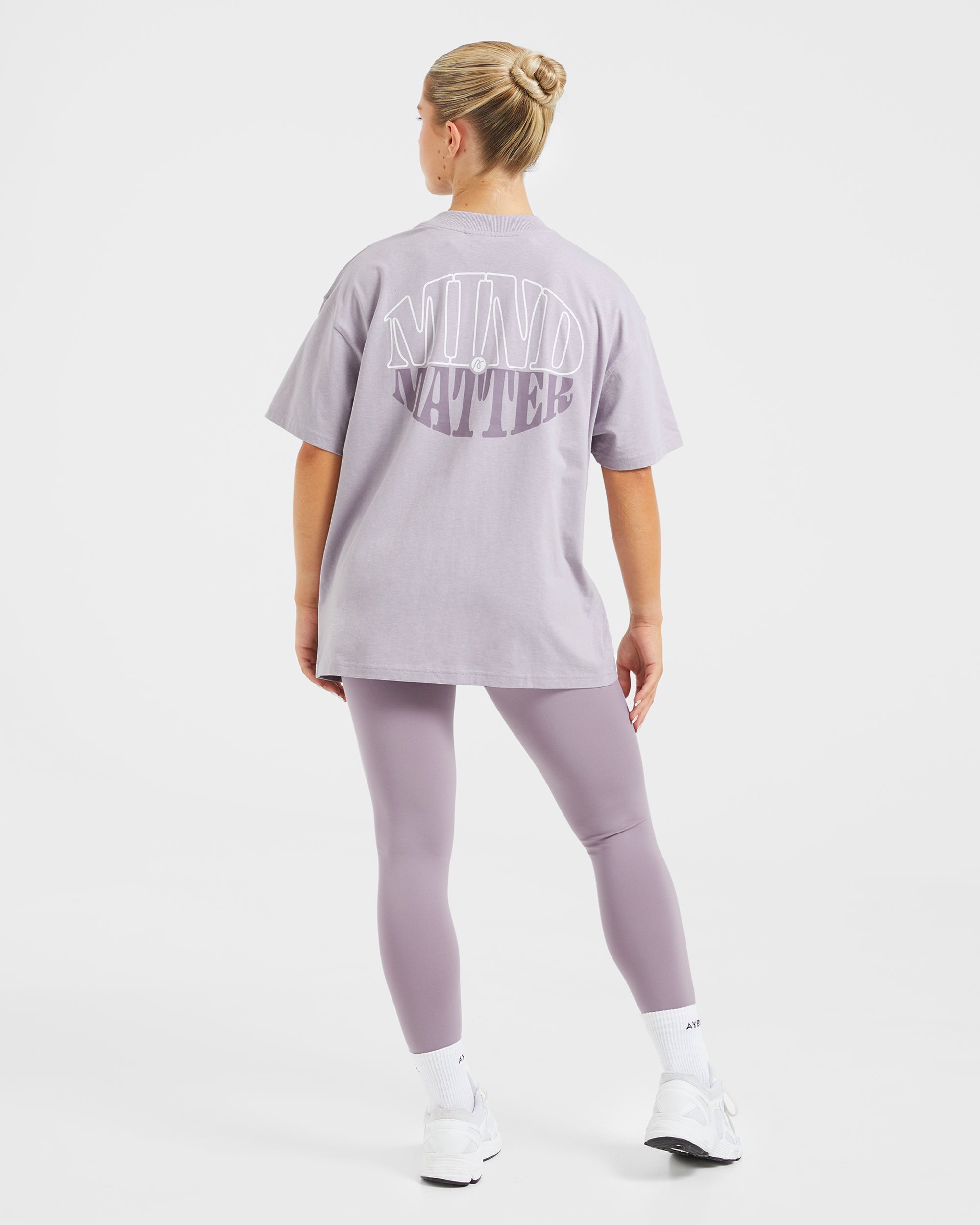 Mind Over Matter Oversized T Shirt - Paars