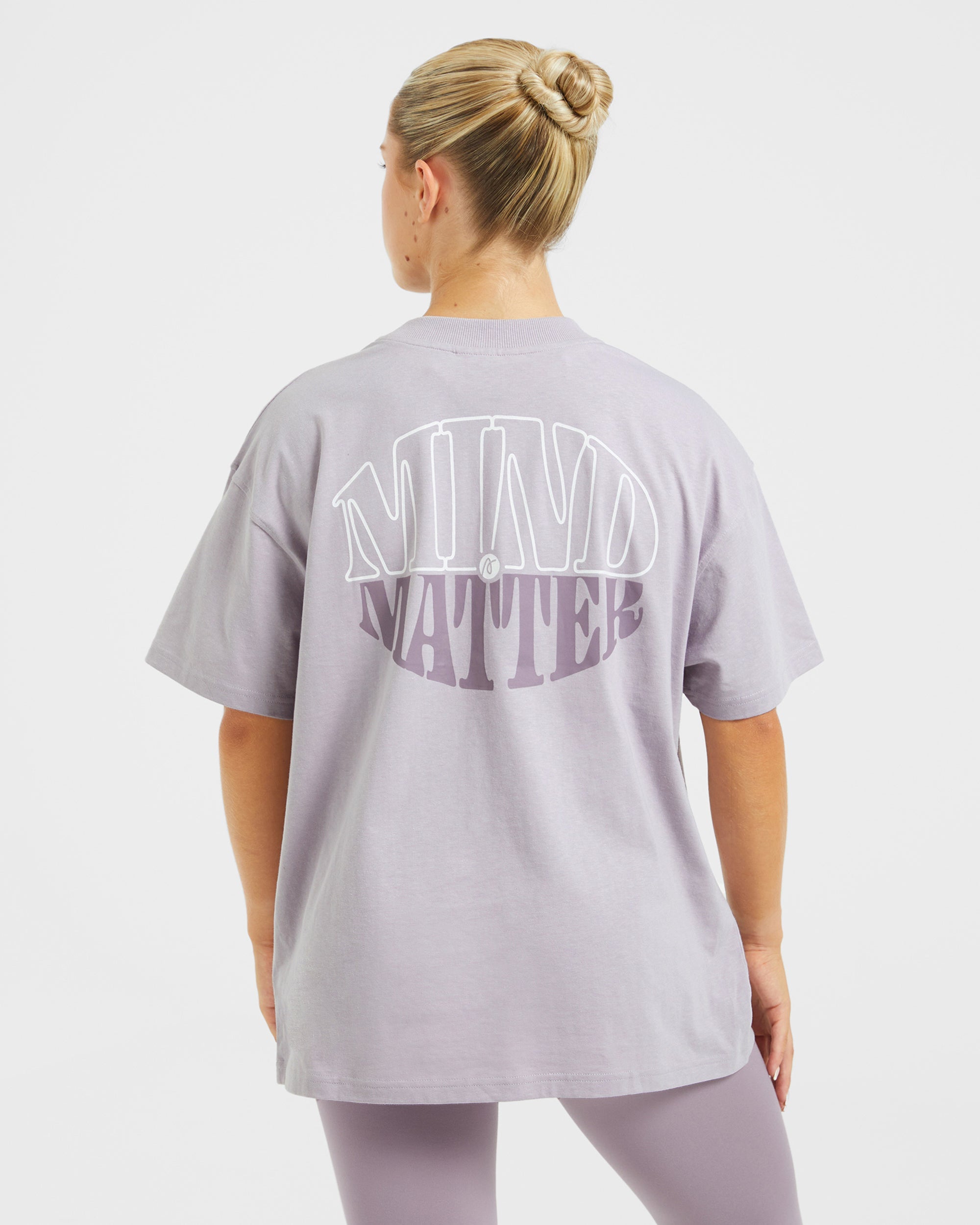 Mind Over Matter Oversized T Shirt - Paars