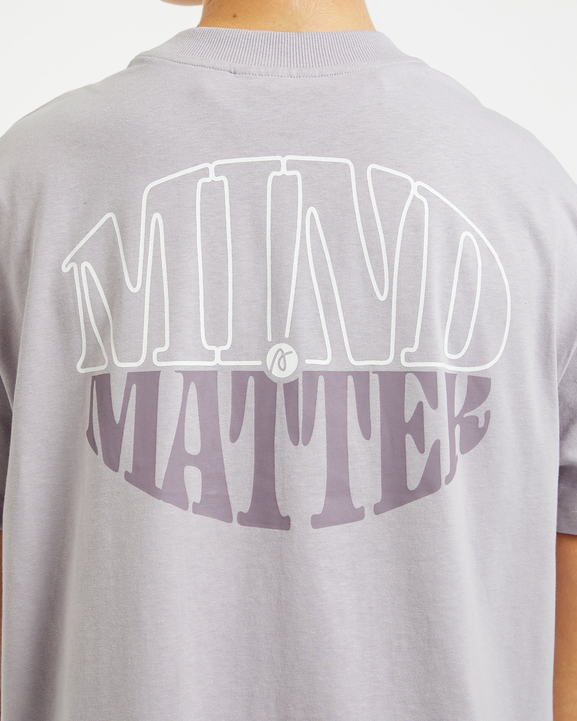 Mind Over Matter Oversized T Shirt - Paars