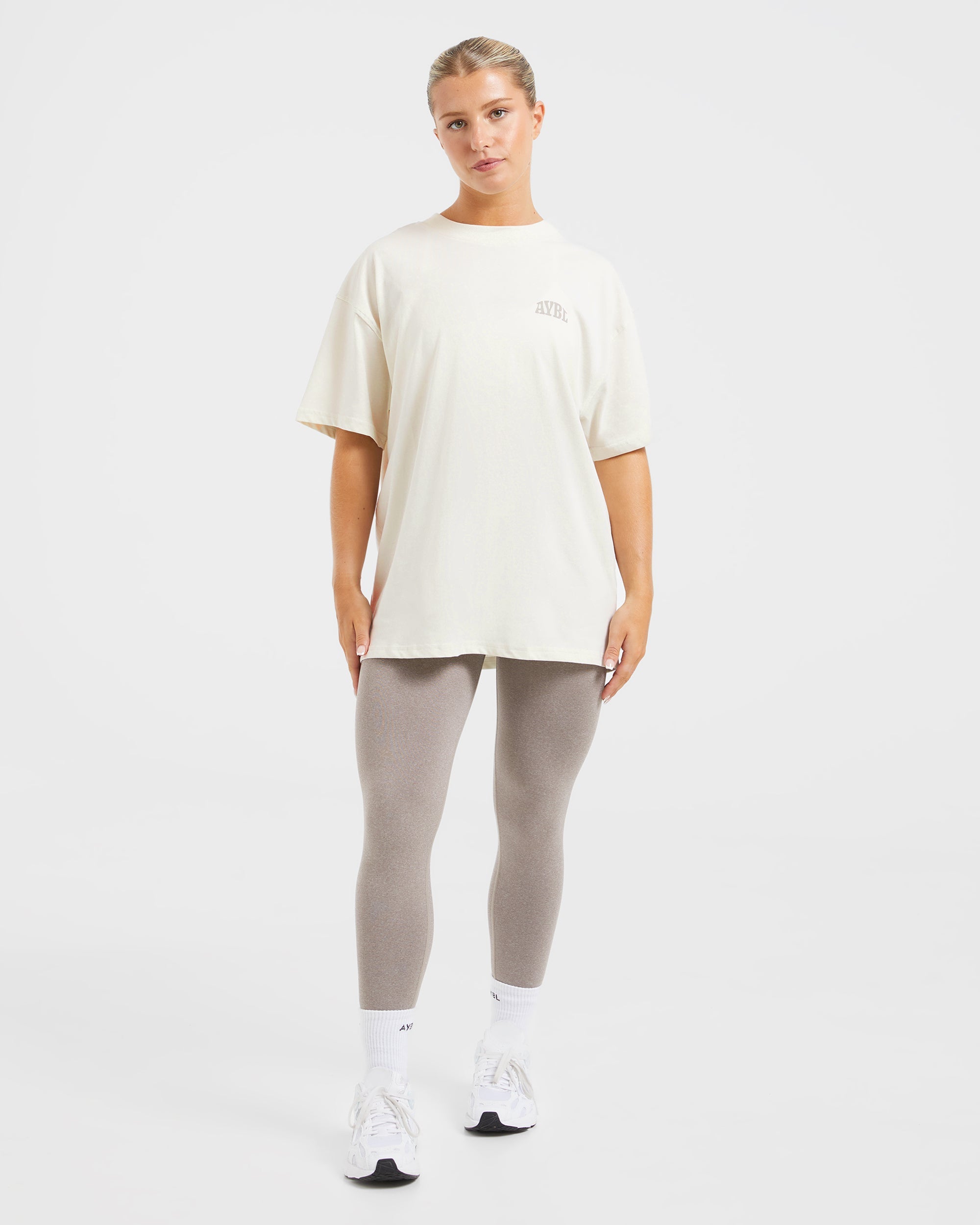 Mind Over Matter Oversized T Shirt - Beige/Bruin