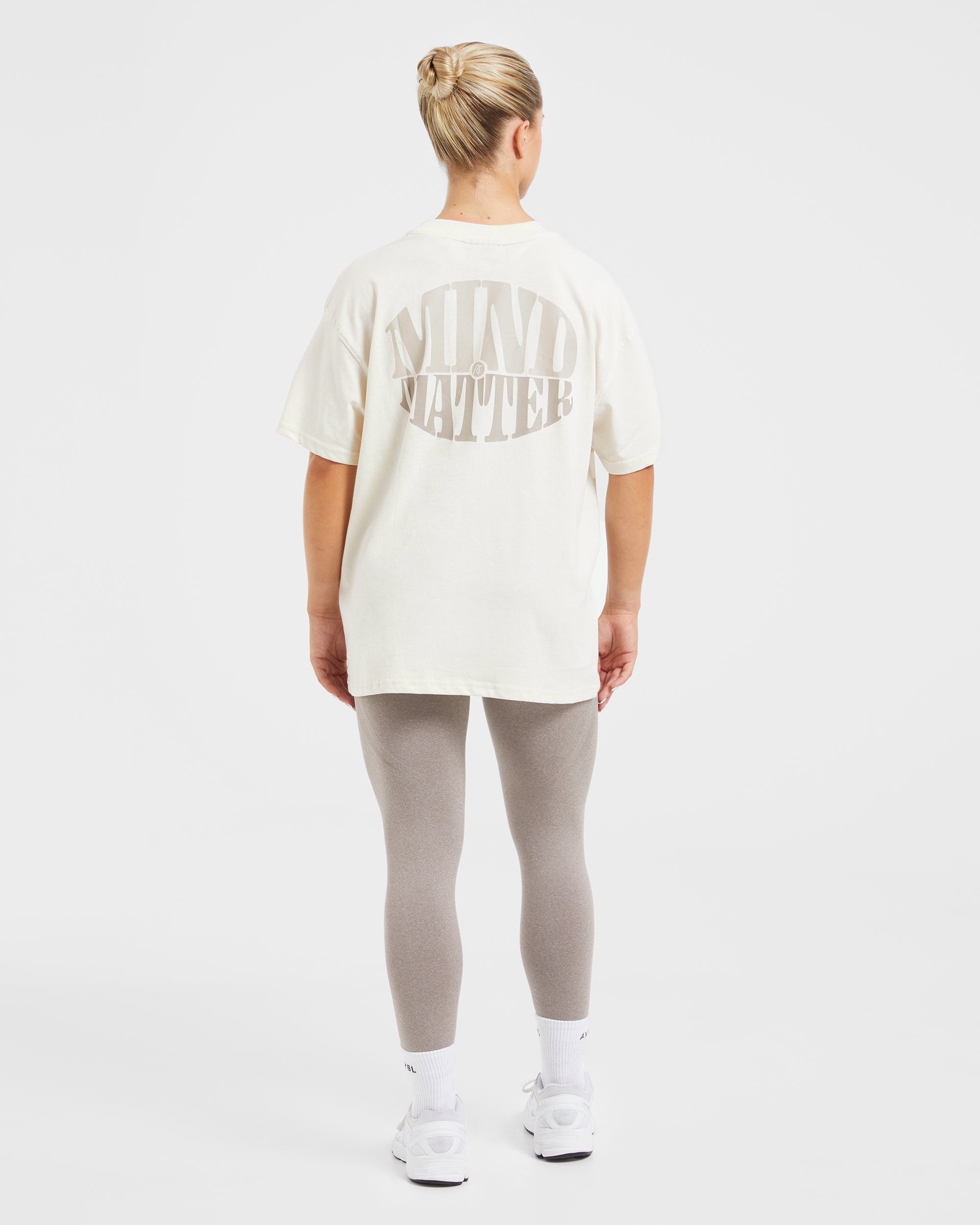 Mind Over Matter Oversized T Shirt - Beige/Bruin