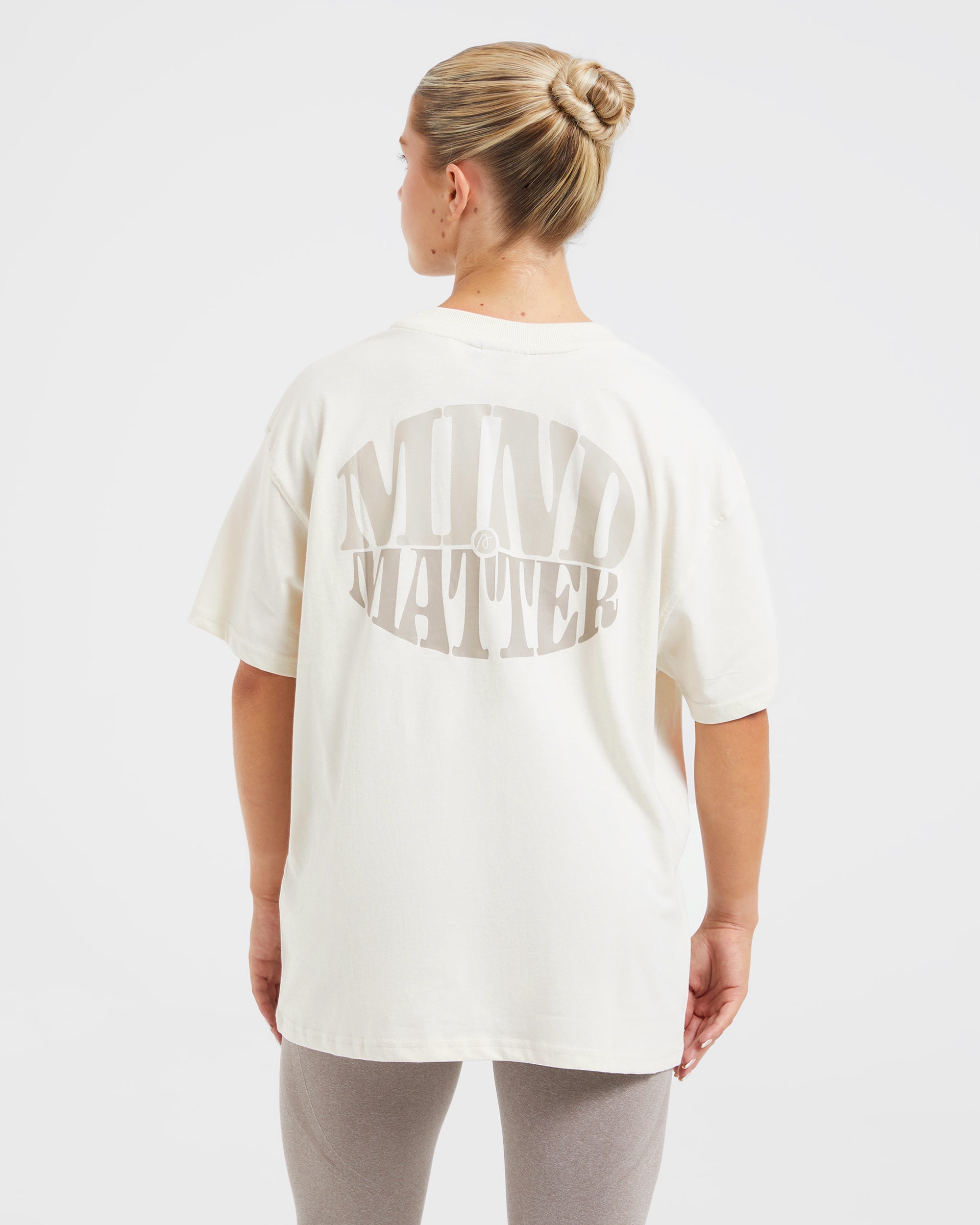 Mind Over Matter Oversized T Shirt - Beige/Bruin