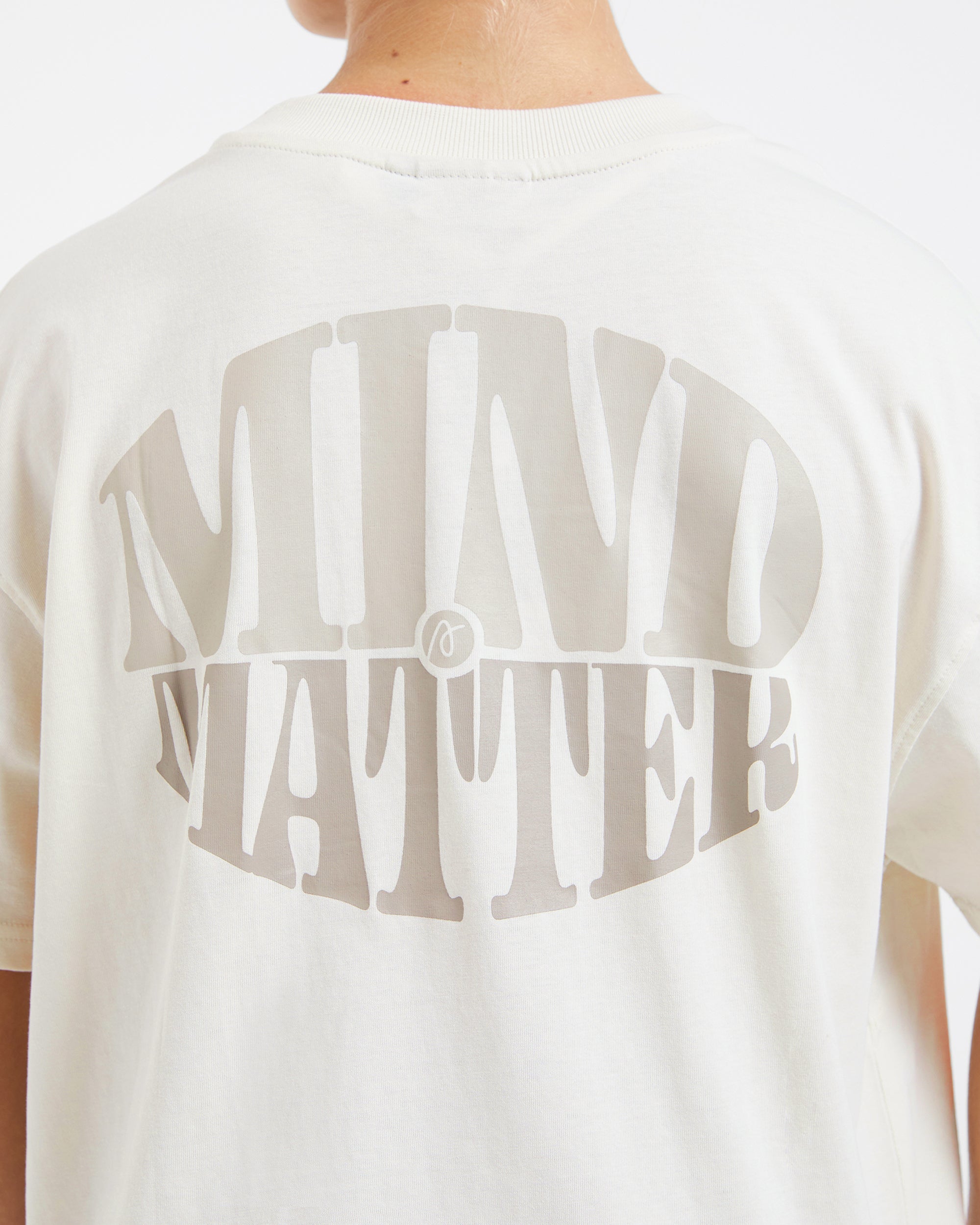 Mind Over Matter Oversized T Shirt - Beige/Bruin