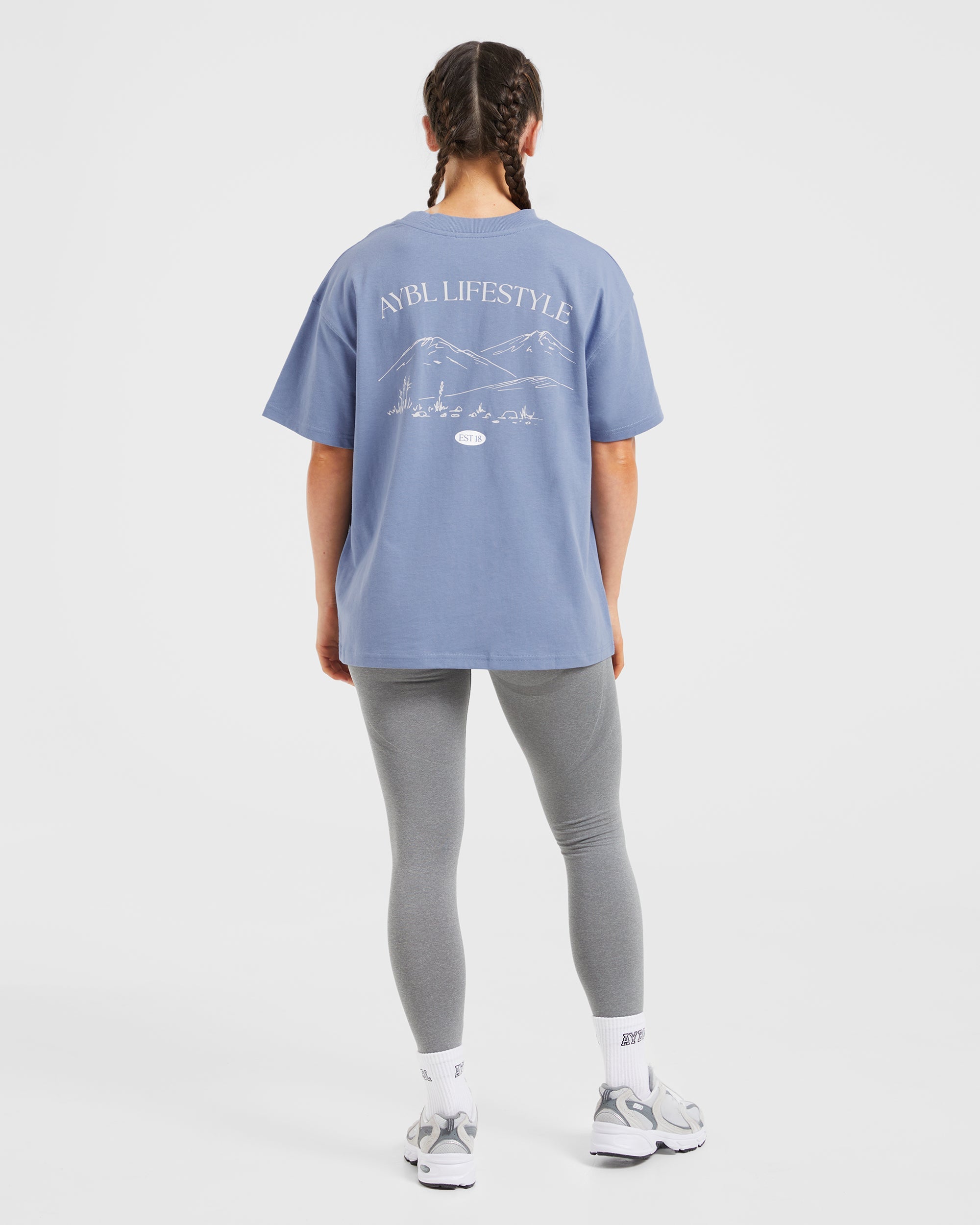 AYBL Lifestyle Oversized T Shirt - Cornflower Blauw