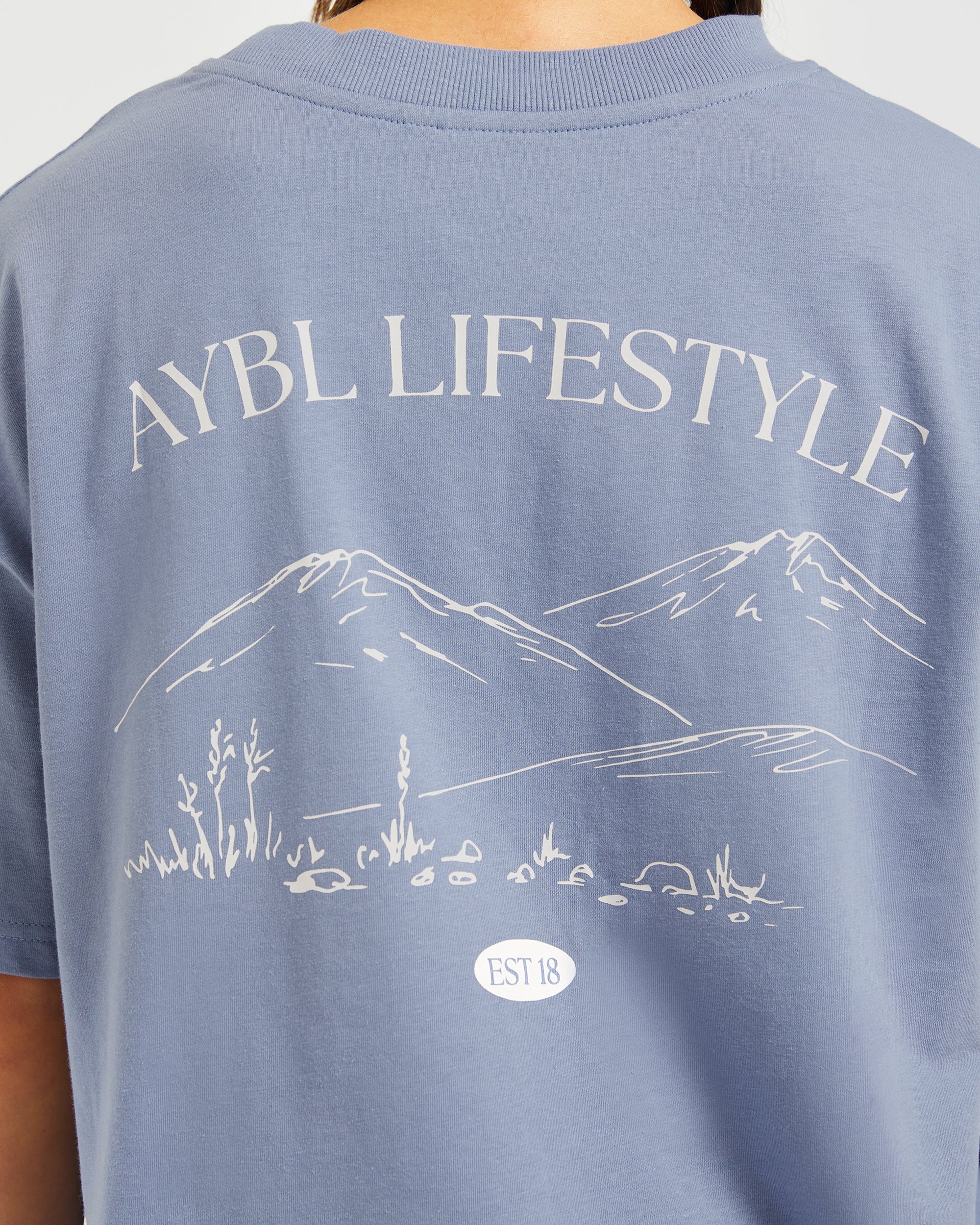 AYBL Lifestyle Oversized T Shirt - Cornflower Blauw