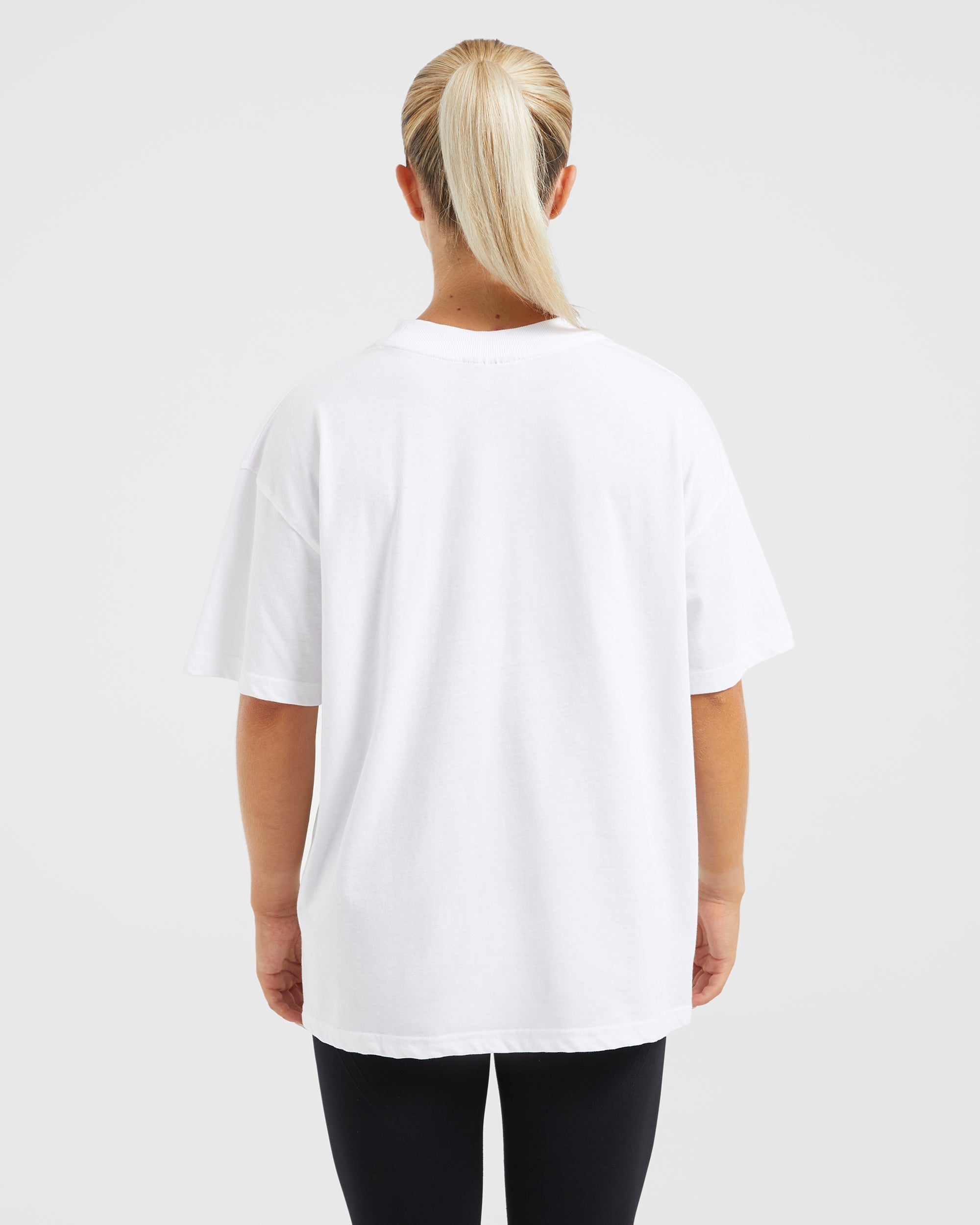 Lifting My Best Life Oversized T Shirt - Wit