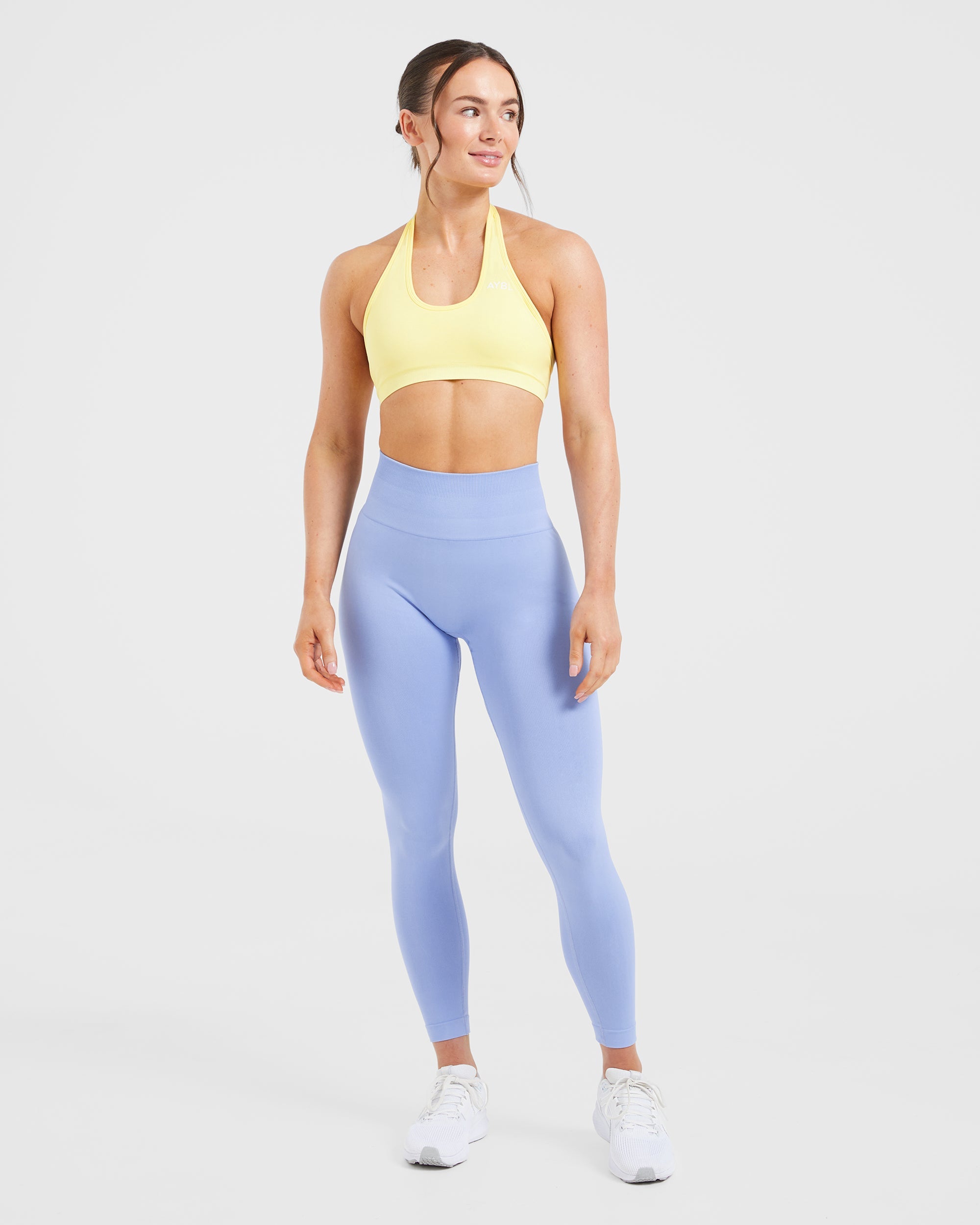 Essential Seamless Halterneck Sports Bra - Geel