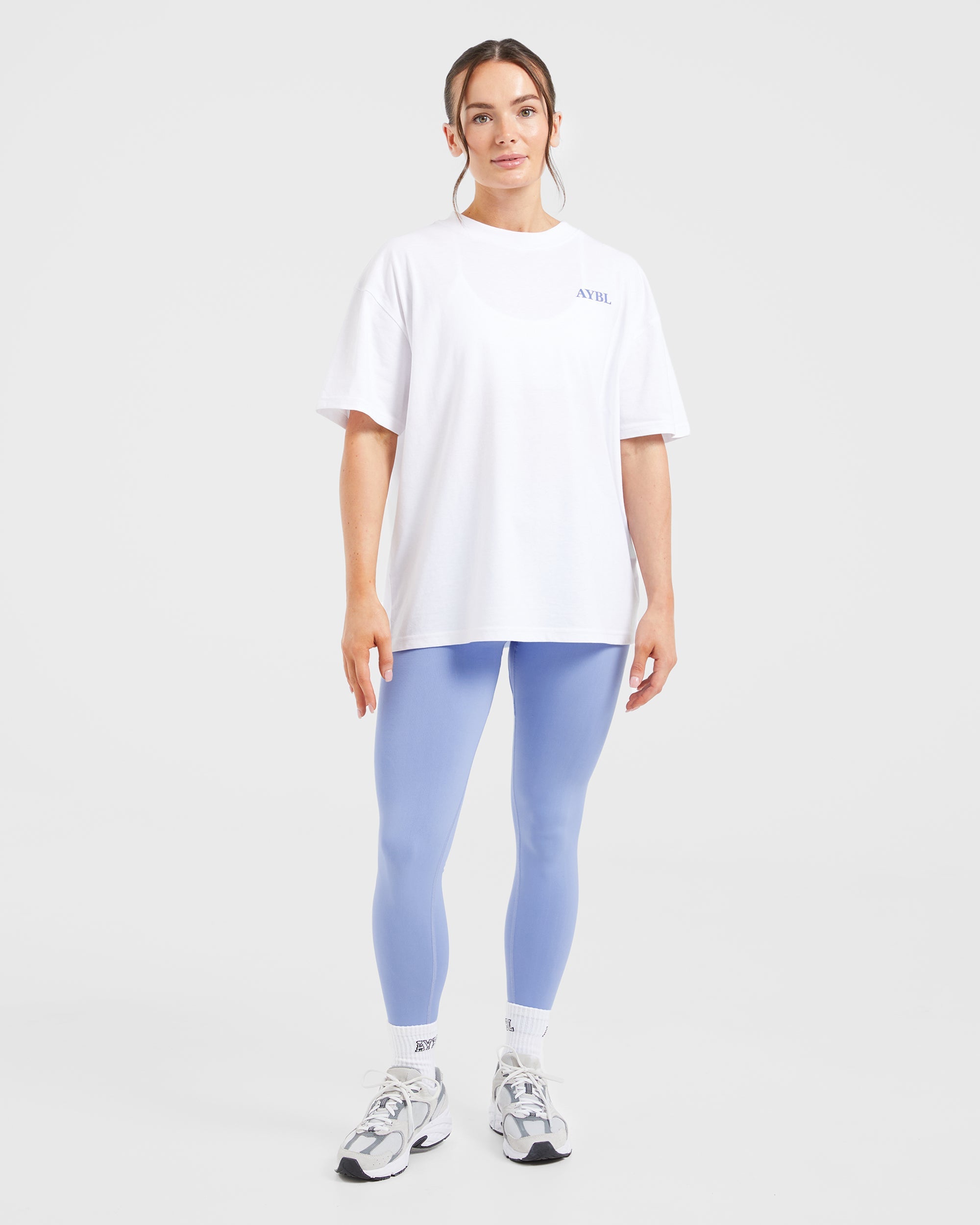 Do It For You Oversized T Shirt - Wit/Blauw