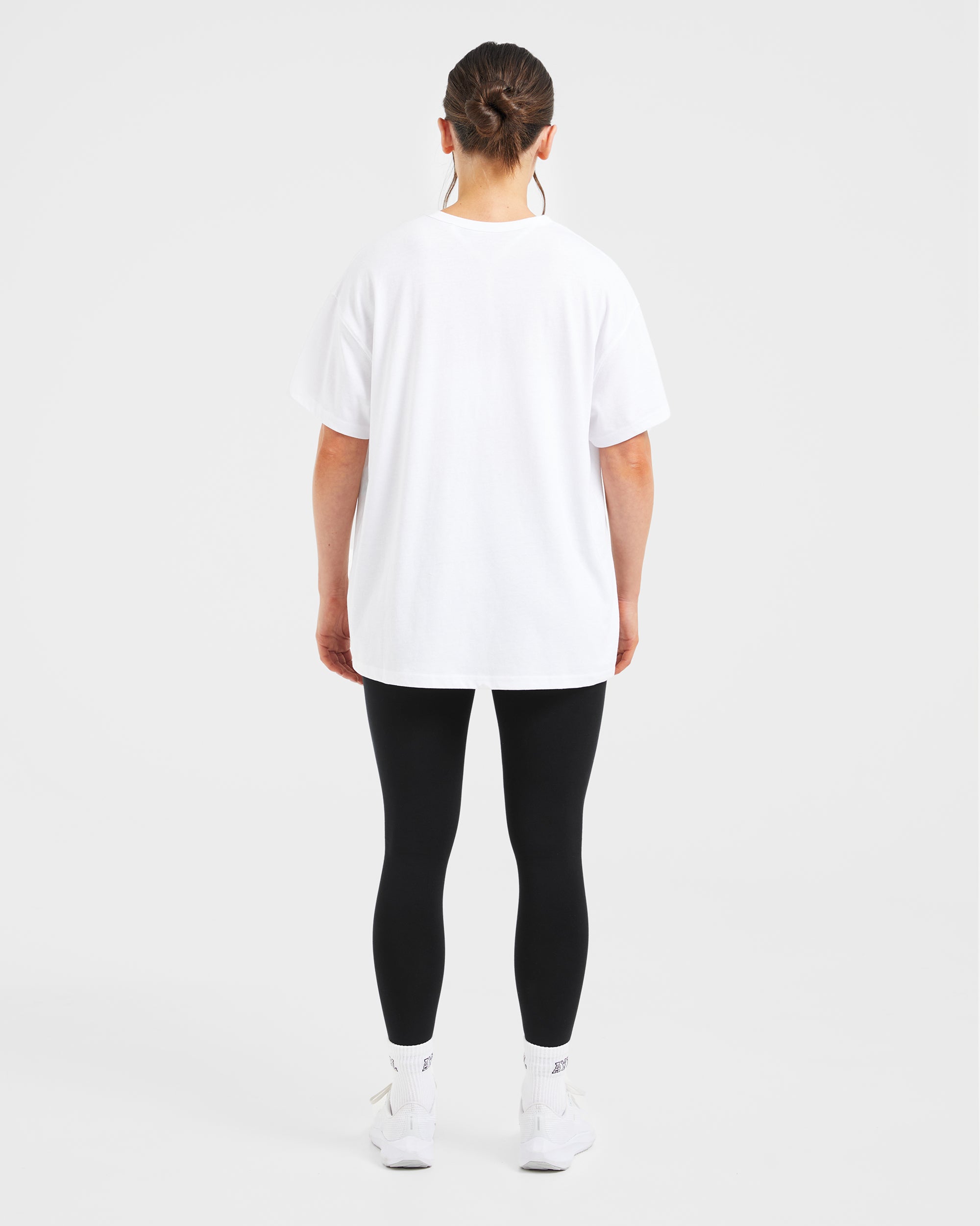 Varsity Oversized T Shirt - Wit