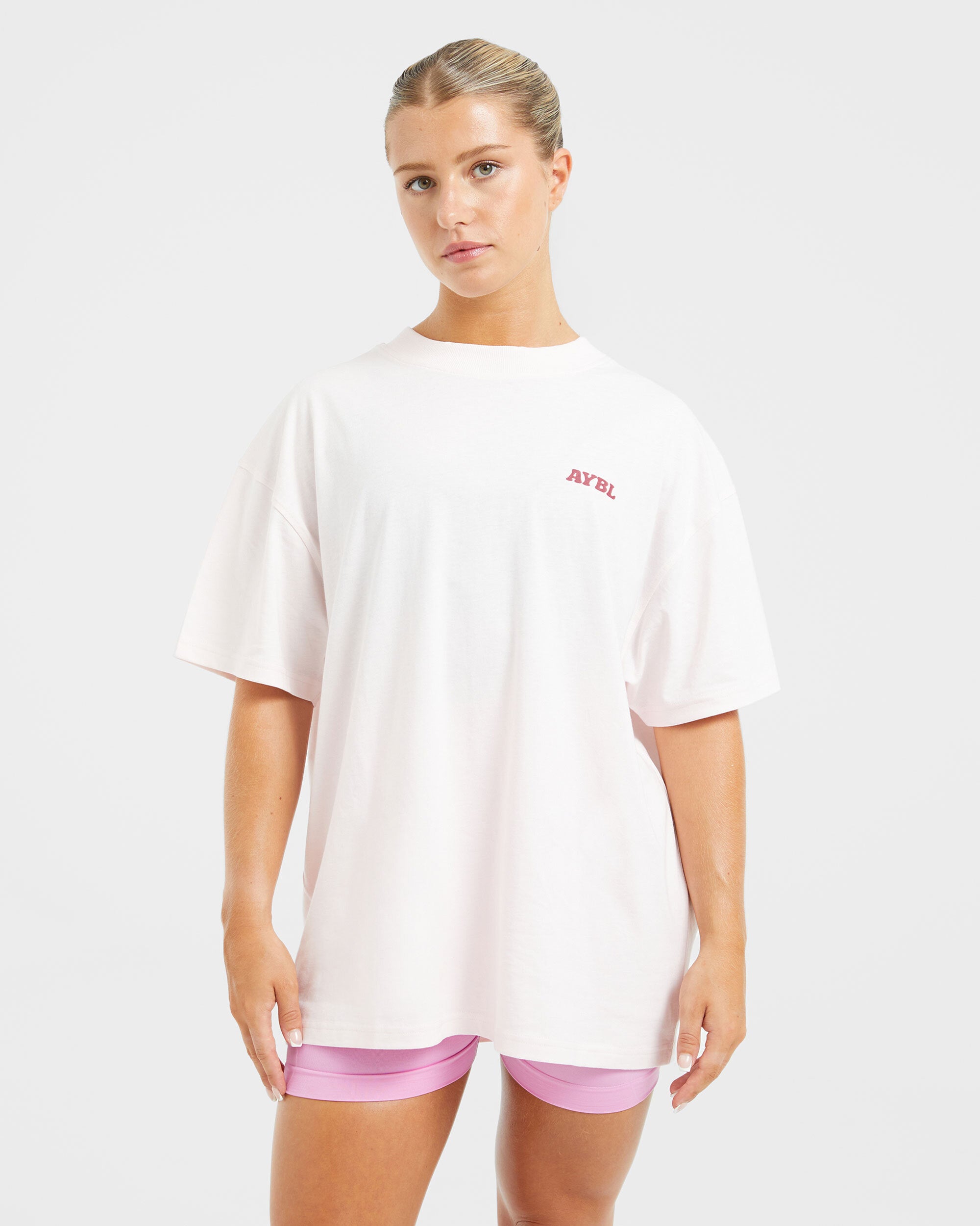 Stronger You Oversized T Shirt - Roze