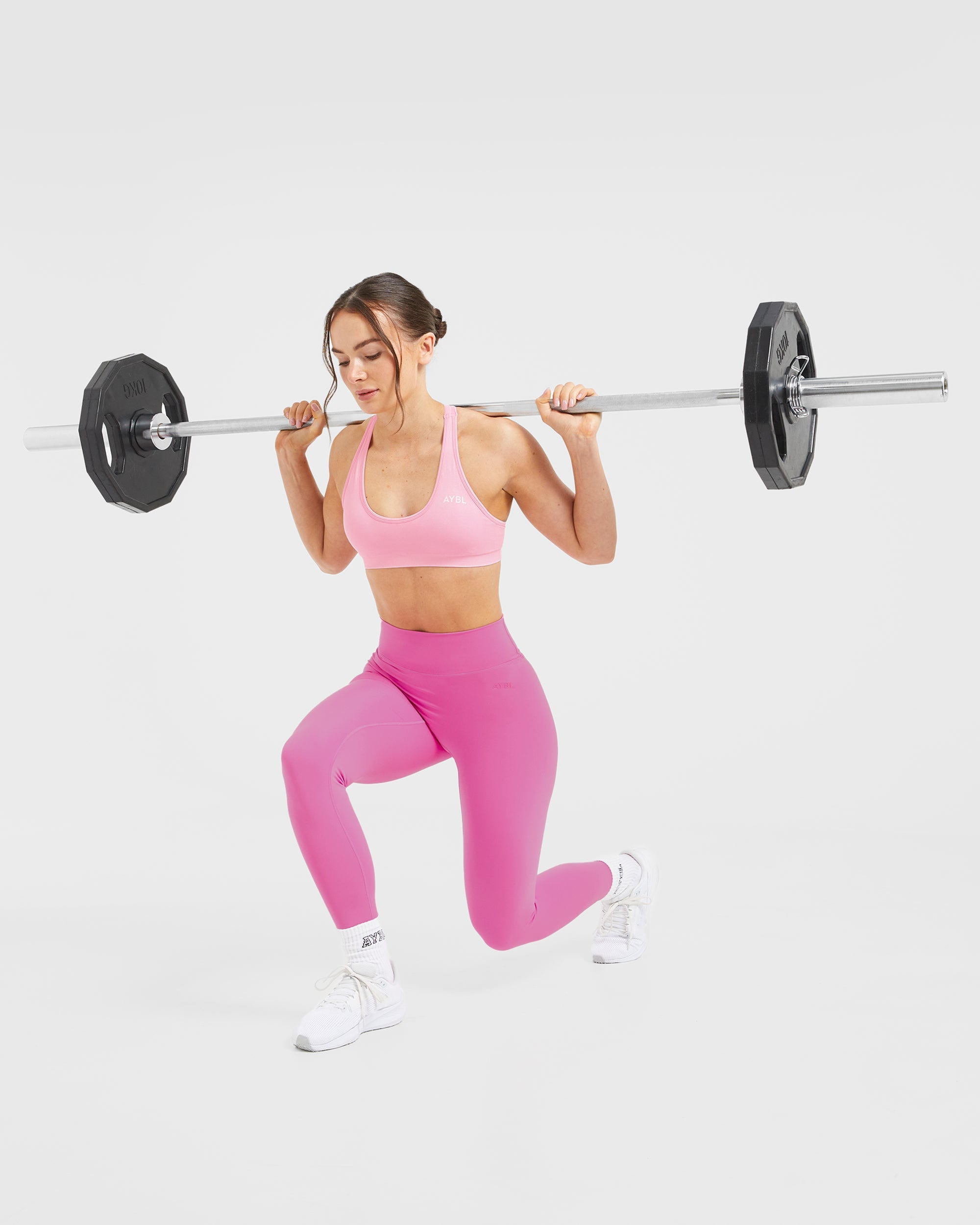 Essential Seamless Racer Back Sports Bra - Baby Roze