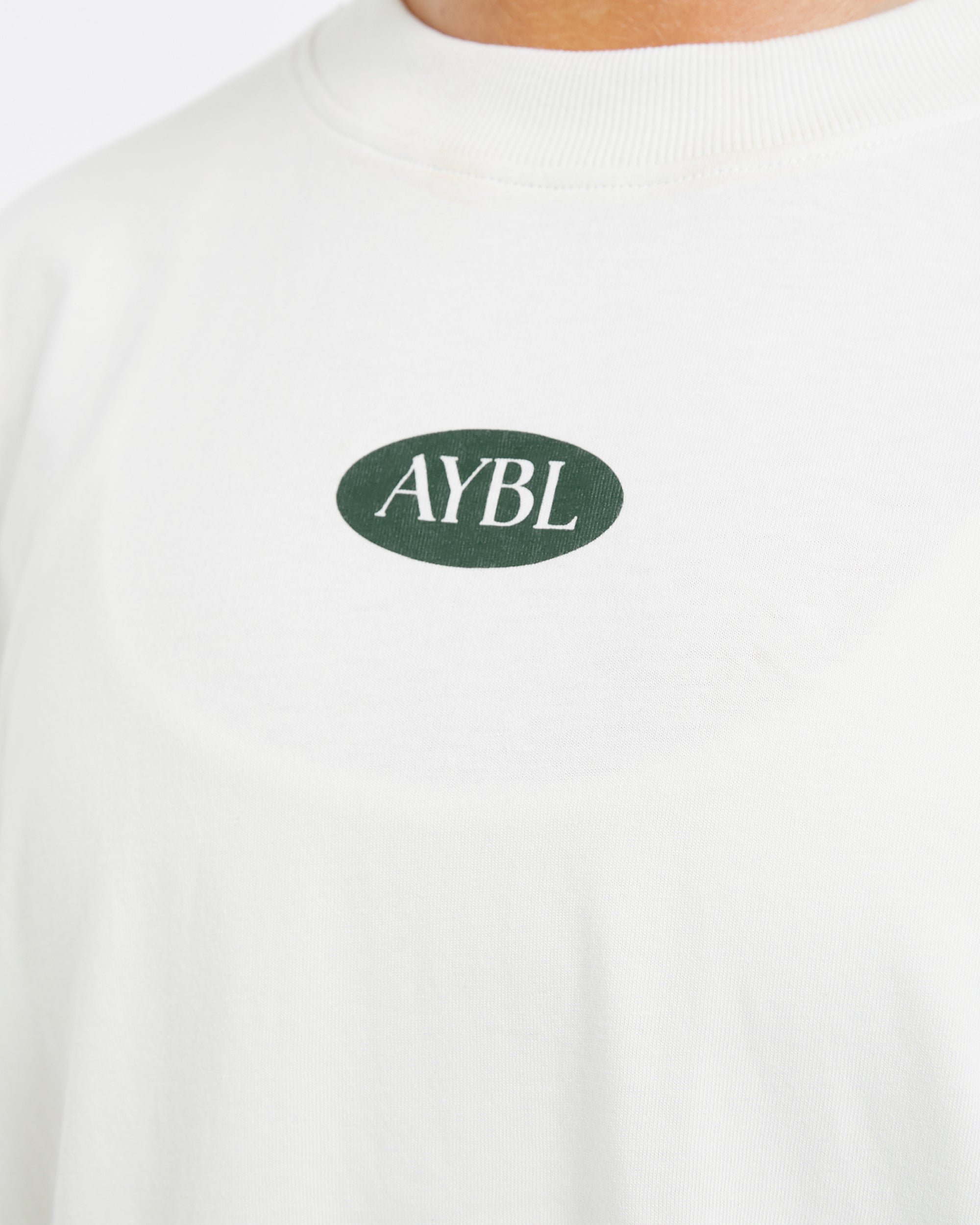 AYBL Lifestyle Oversized T Shirt - Off Wit/Forest