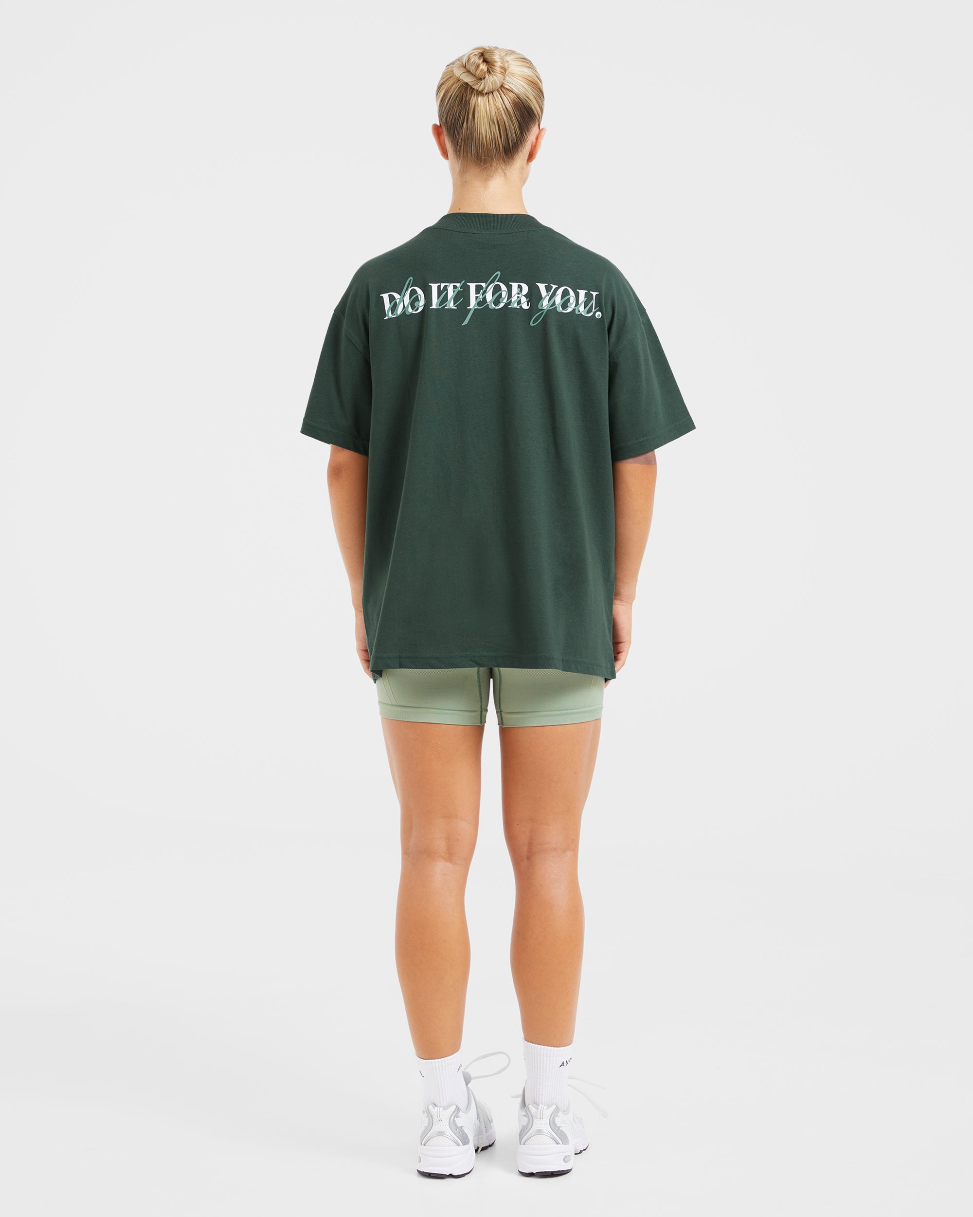 Do It For You Oversized T Shirt - Forest Groen