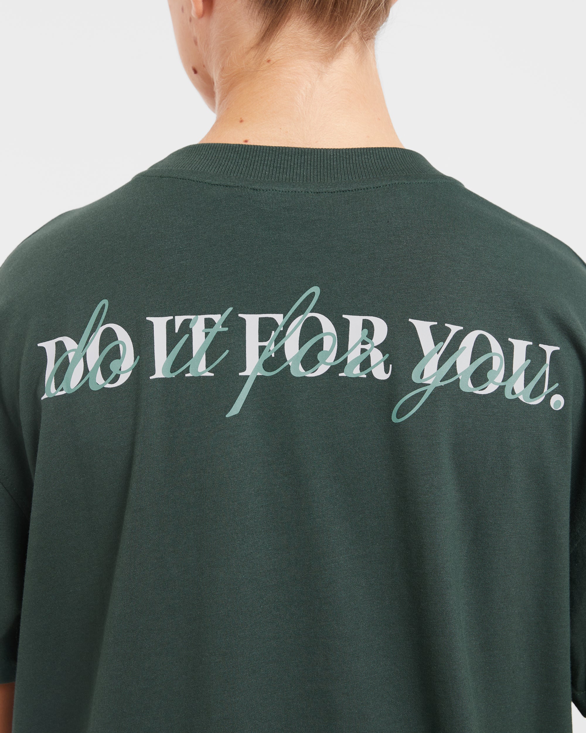 Do It For You Oversized T Shirt - Forest Groen