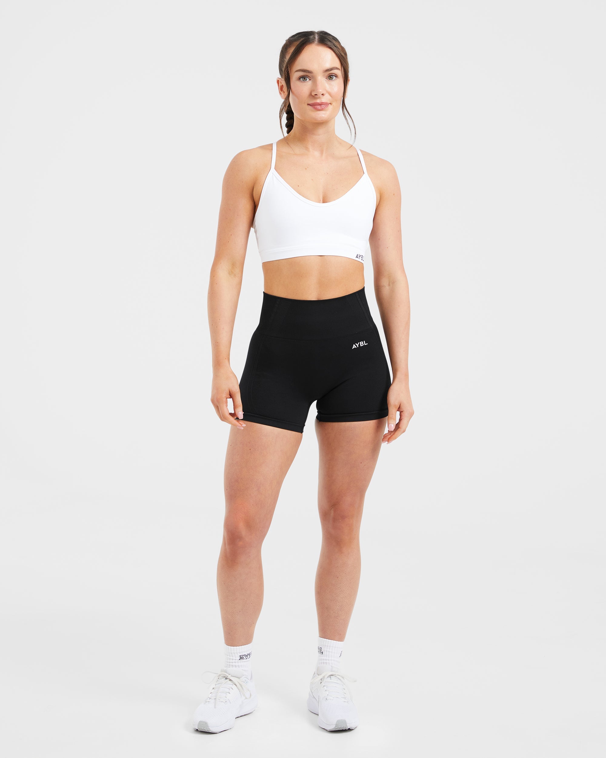 Essential V Neck Sports Bra - Wit