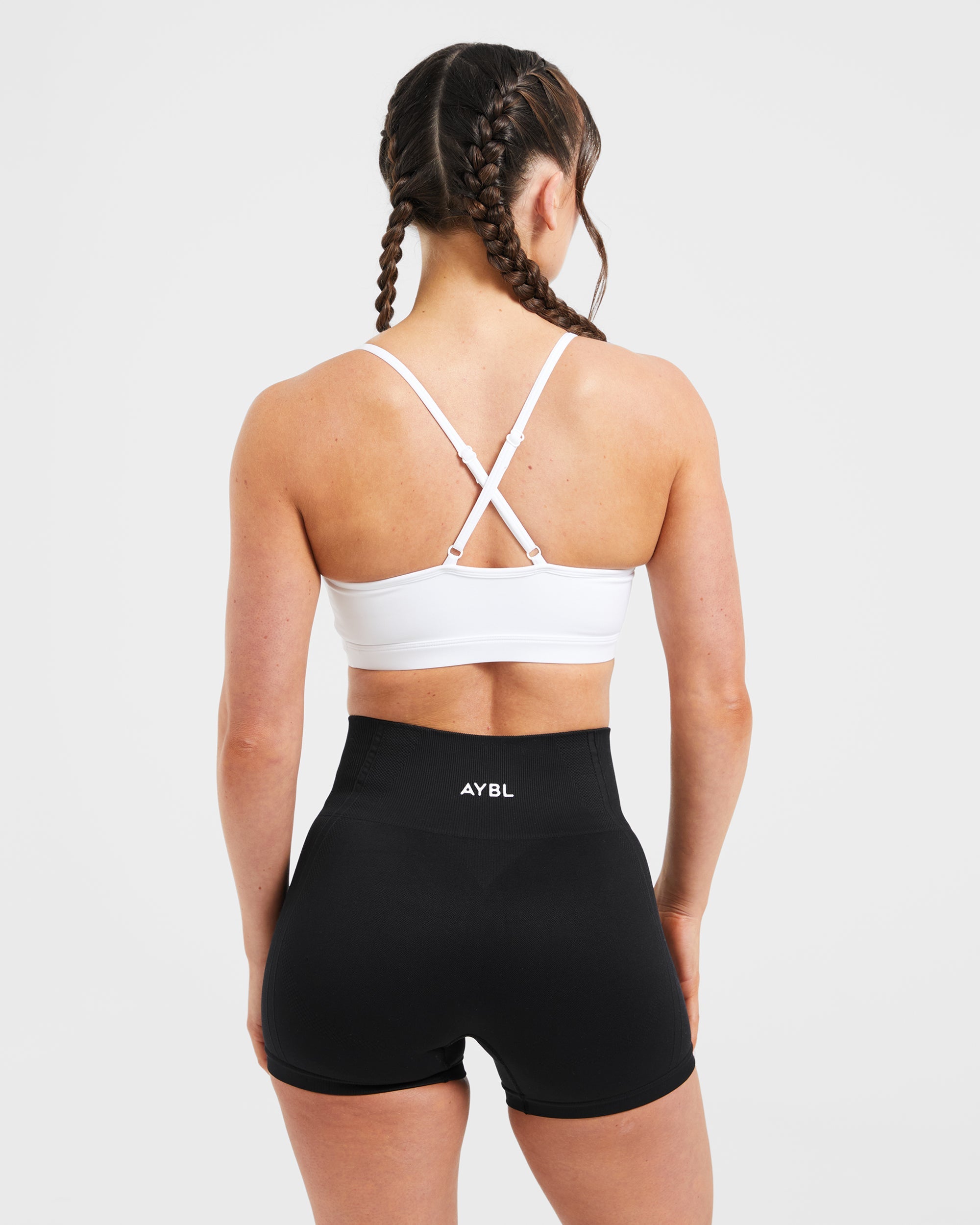 Essential V Neck Sports Bra - Wit