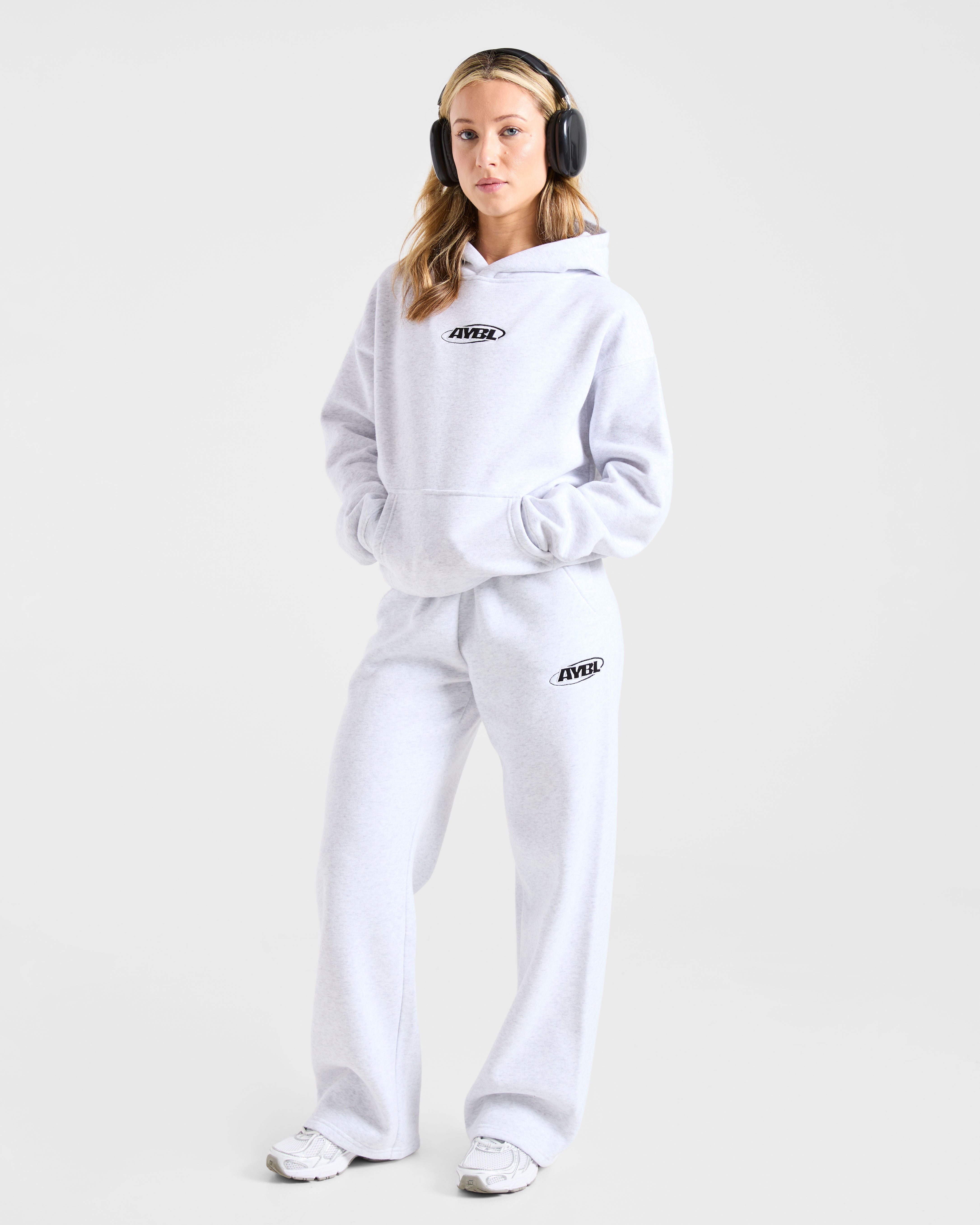 Sports Essentials Oversized Straight Leg Joggers - Heather Grijs/Zwart