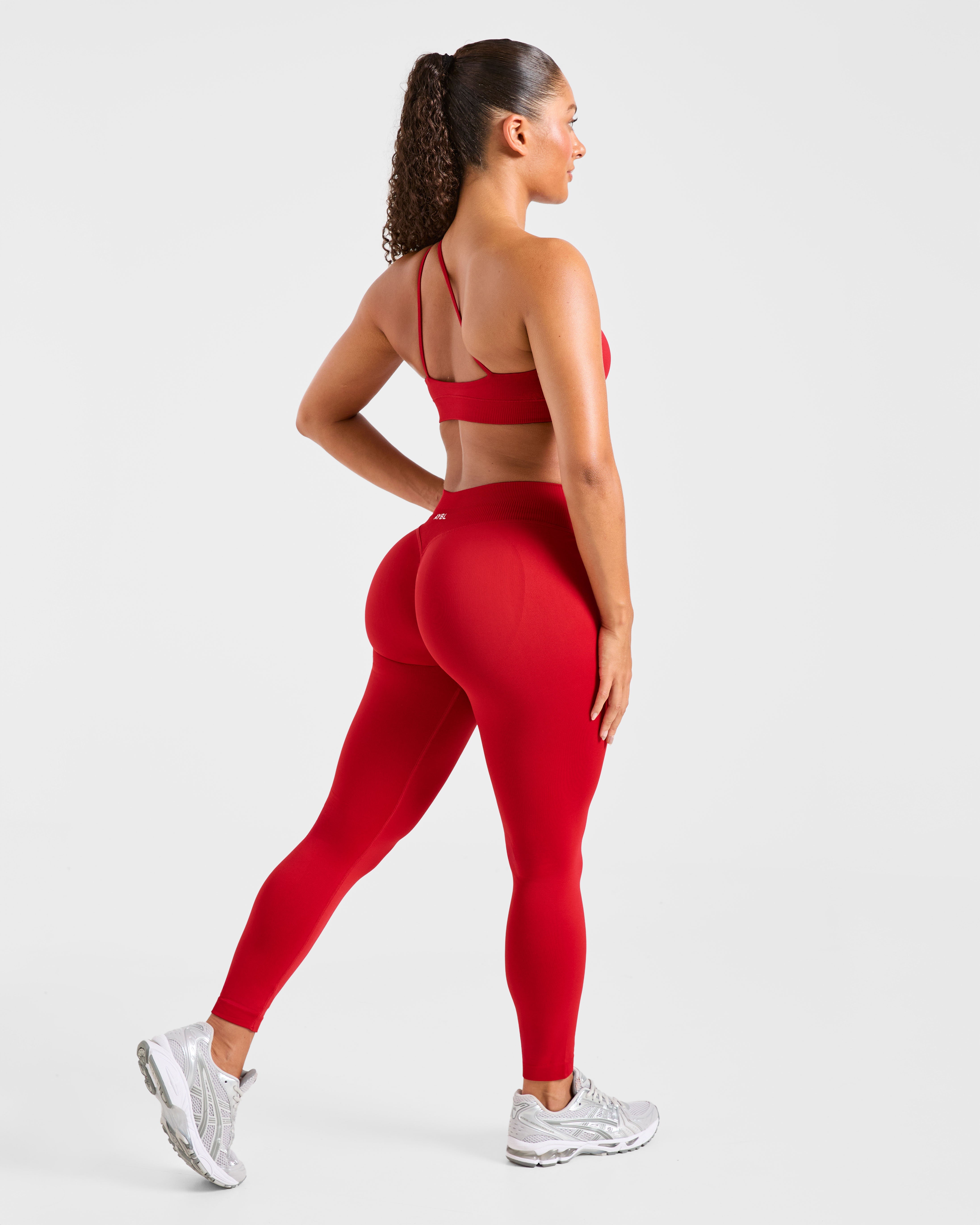 Enhance Seamless One Shoulder Sports Bra - Rood