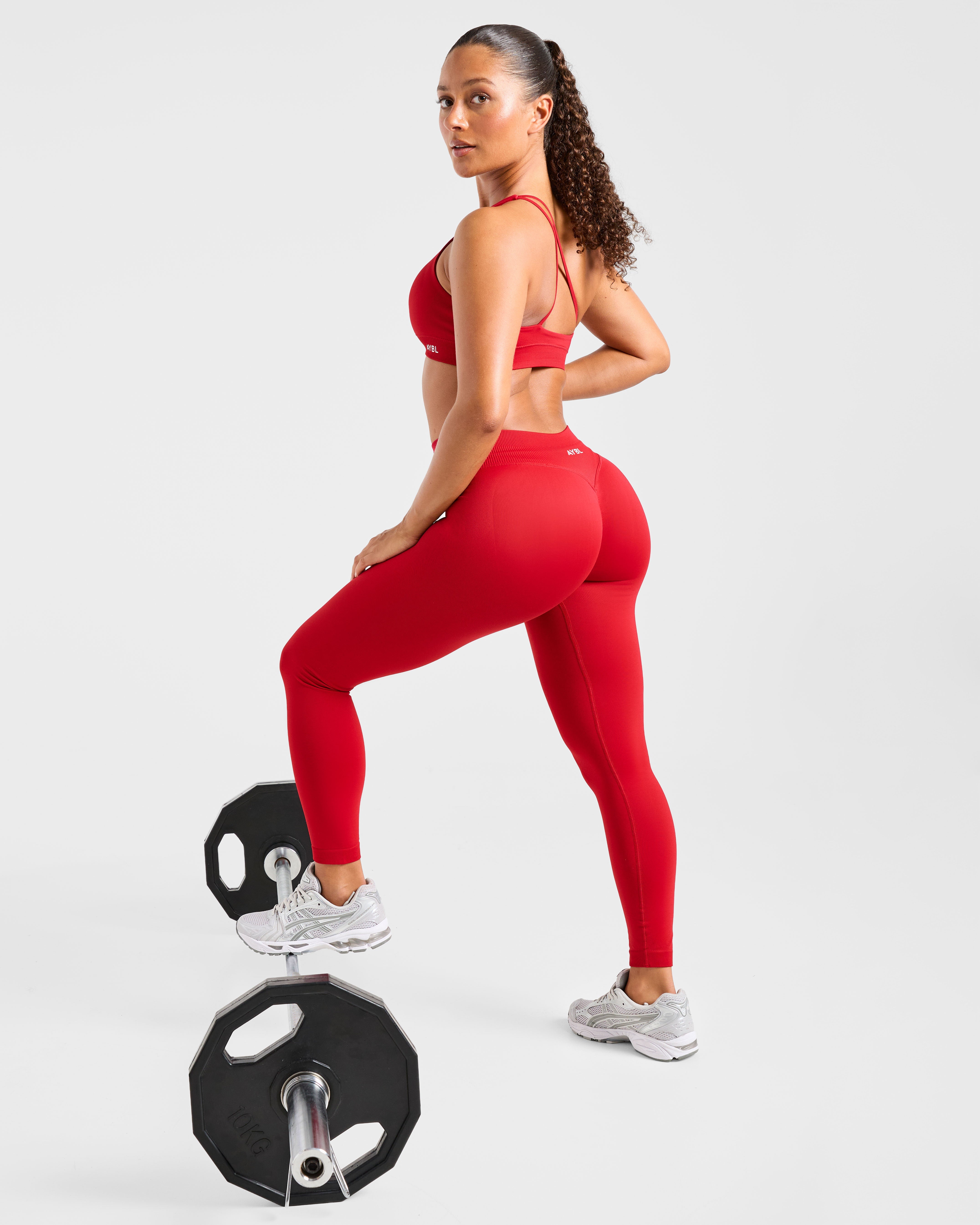 Enhance Seamless One Shoulder Sports Bra - Rood