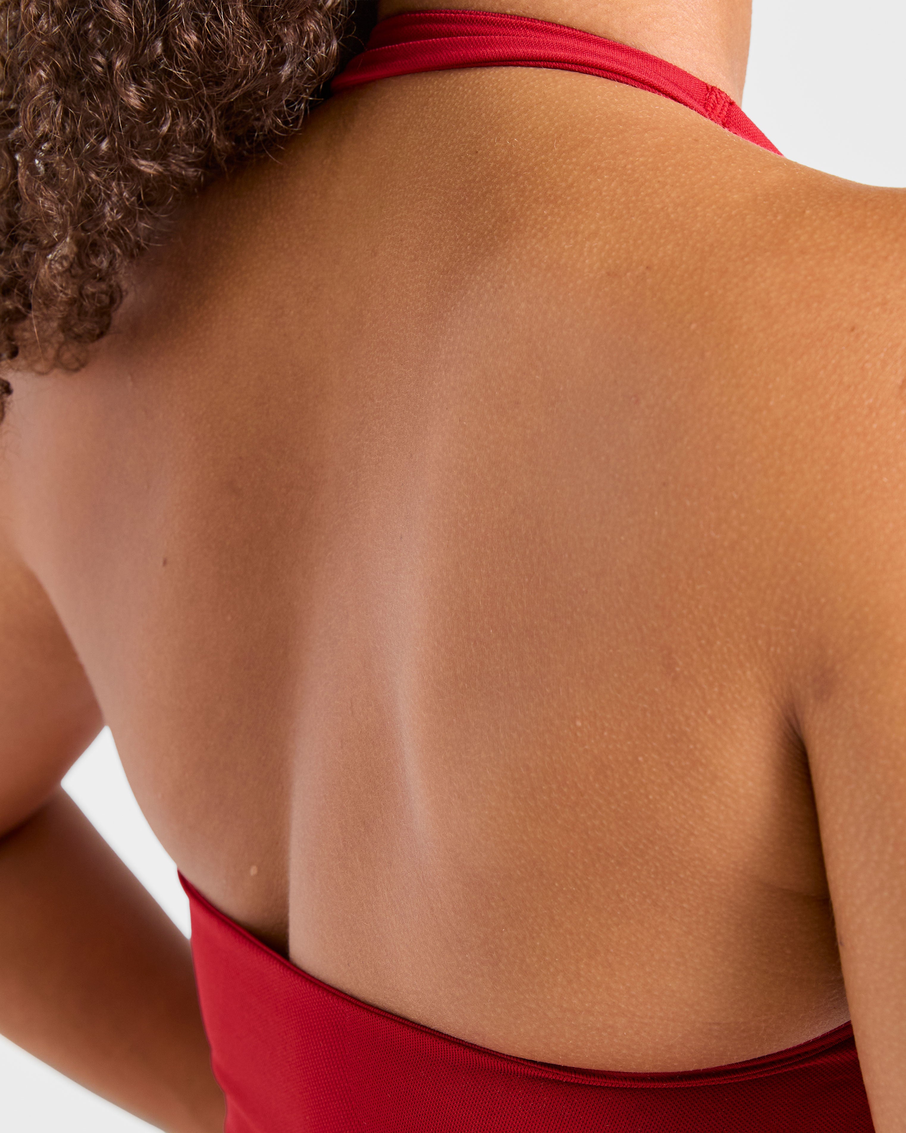 Enhance Seamless Halterneck Top - Rood