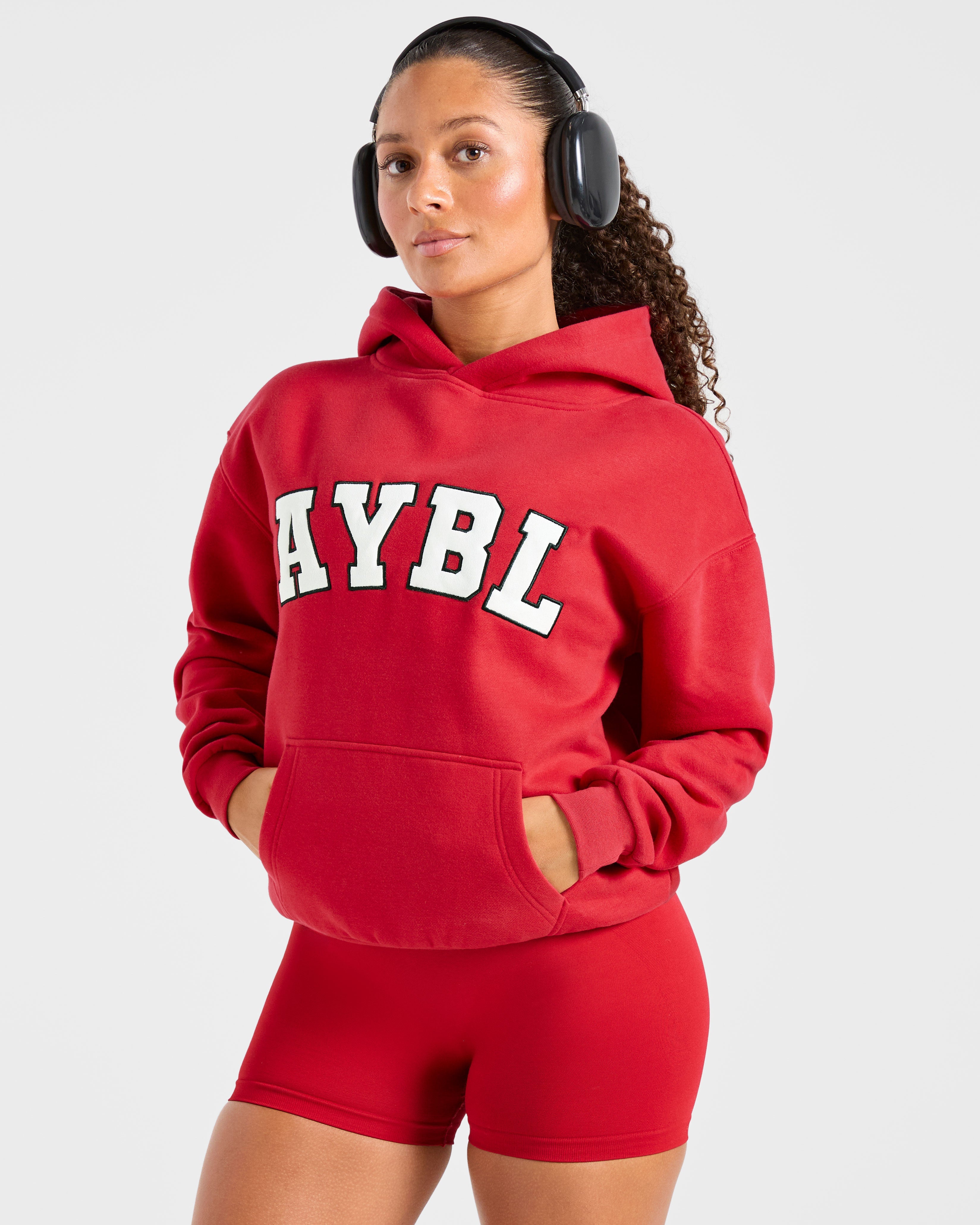 Varsity 2.0 Oversized Hoodie - Rood