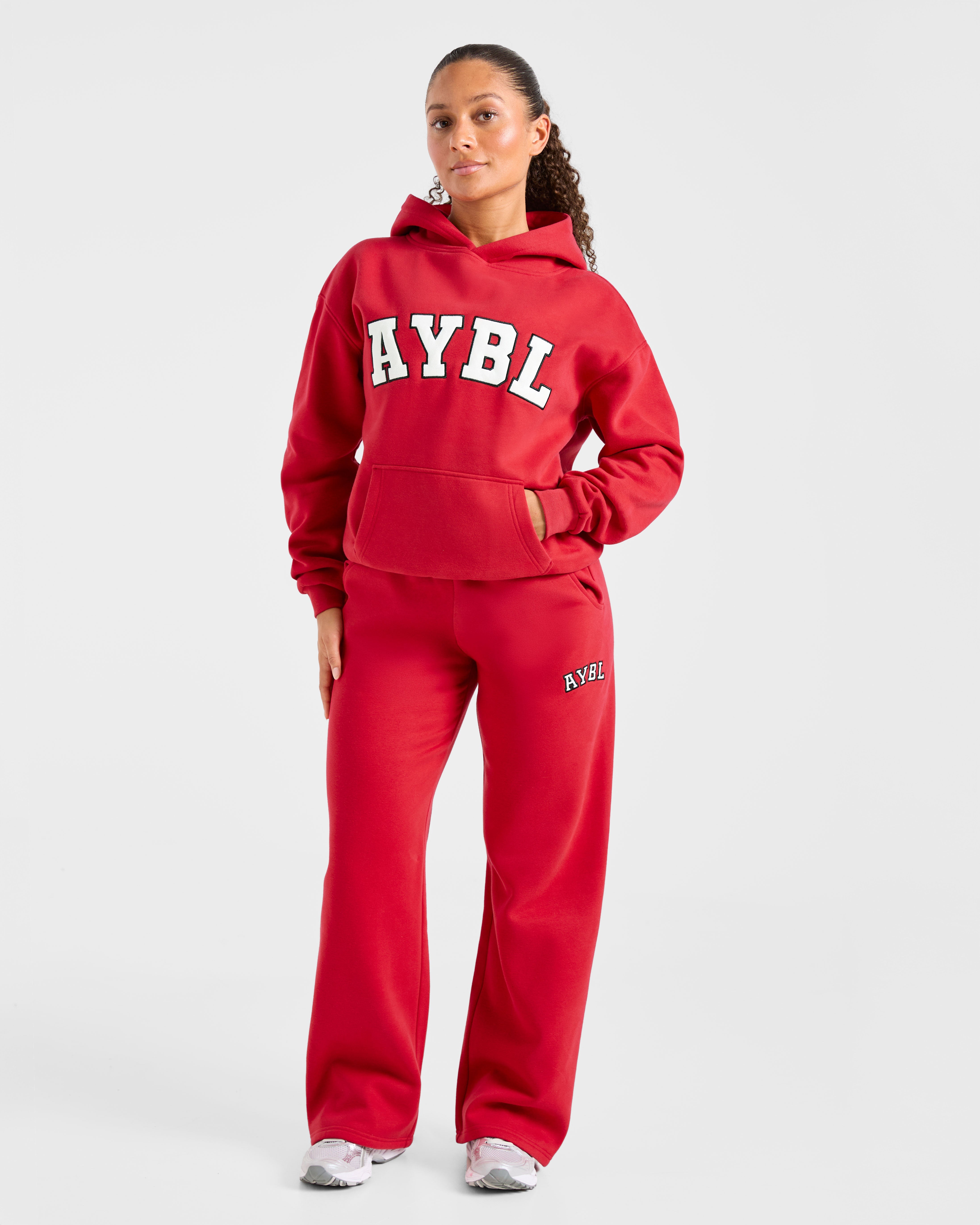 Varsity 2.0 Oversized Straight Leg Joggers - Rood