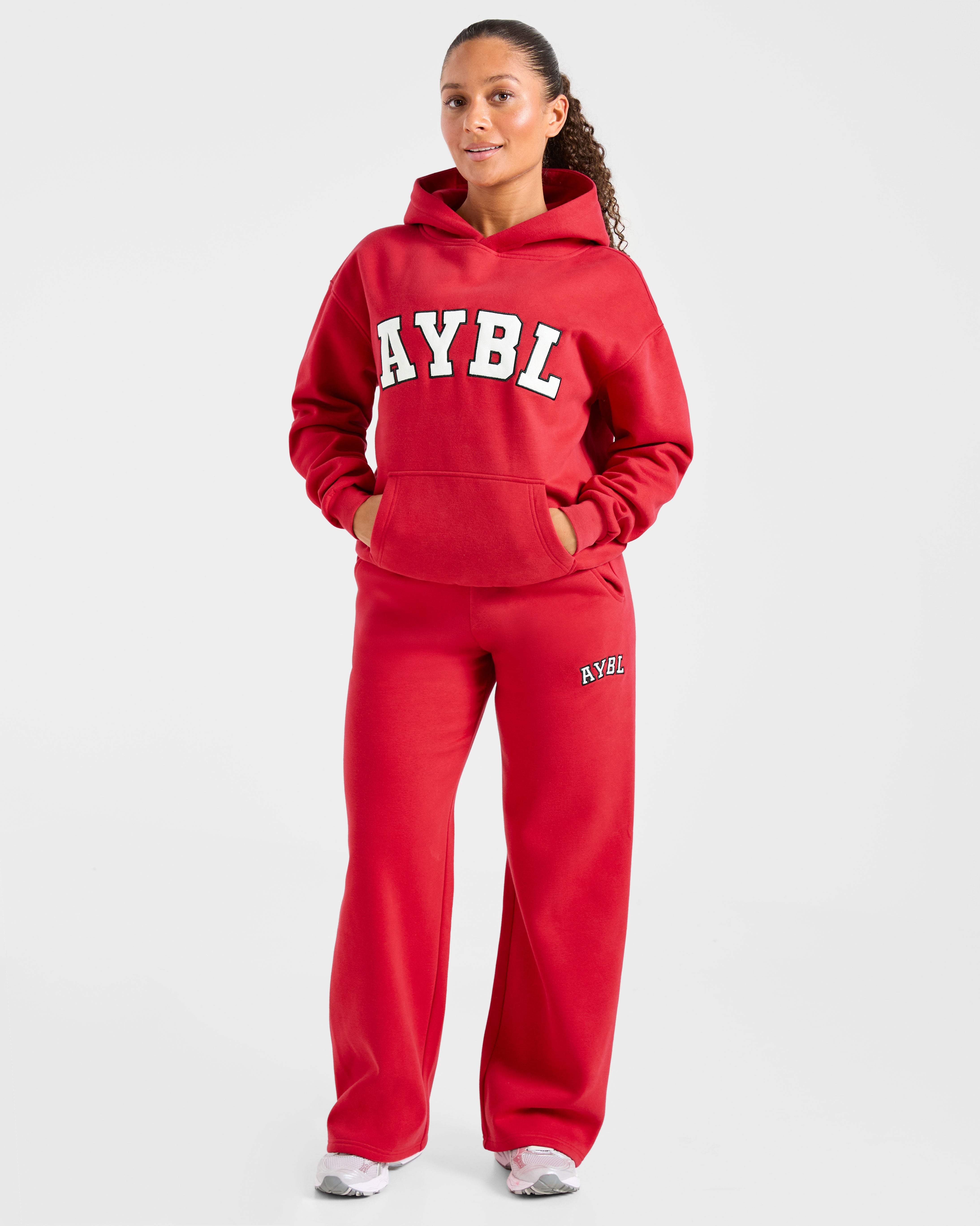 Varsity 2.0 Oversized Straight Leg Joggers - Rood