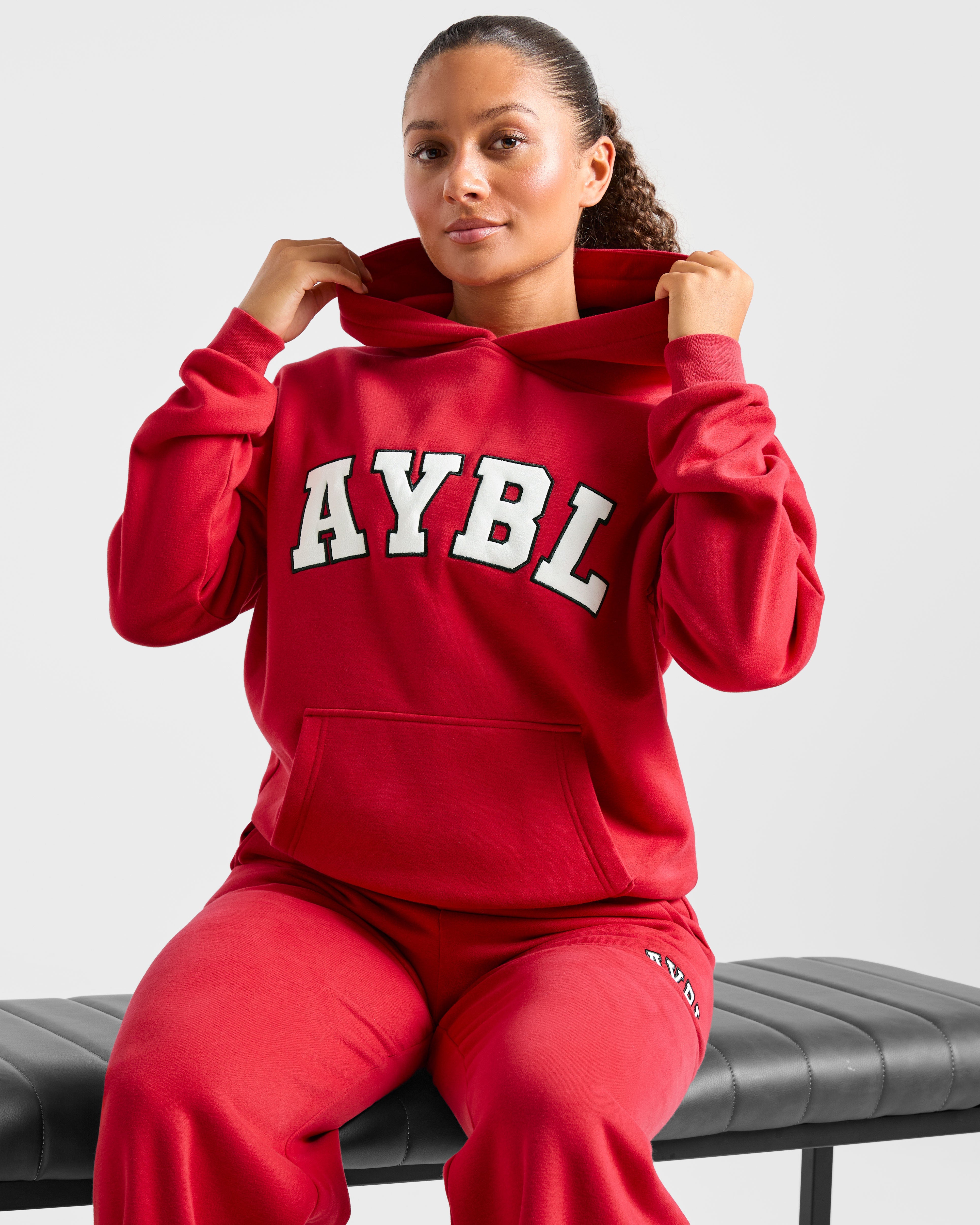 Varsity 2.0 Oversized Straight Leg Joggers - Rood